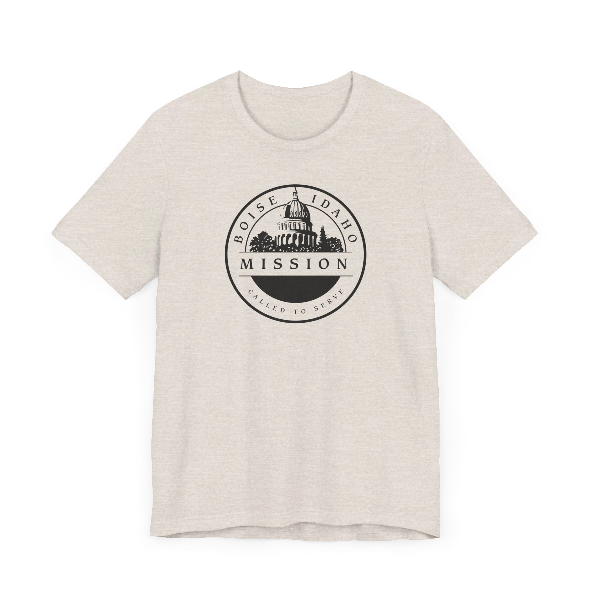 Idaho Boise Mission Circular Monochrome Logo T-Shirt - Latter-Day Saint LDS Missionary Gift - Book of Mormon