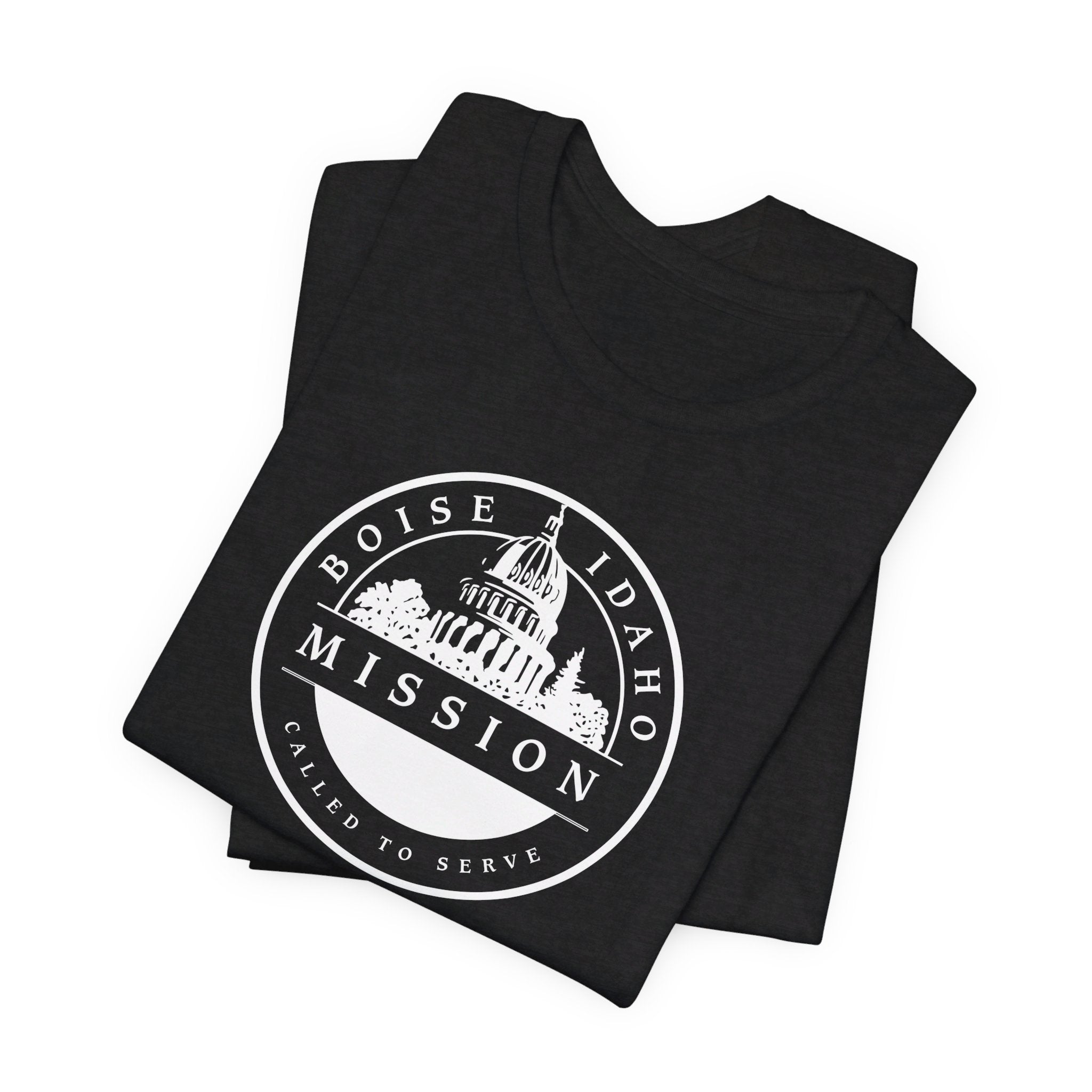 Idaho Boise Mission Circular Monochrome Logo T-Shirt - Latter-Day Saint LDS Missionary Gift - Book of Mormon