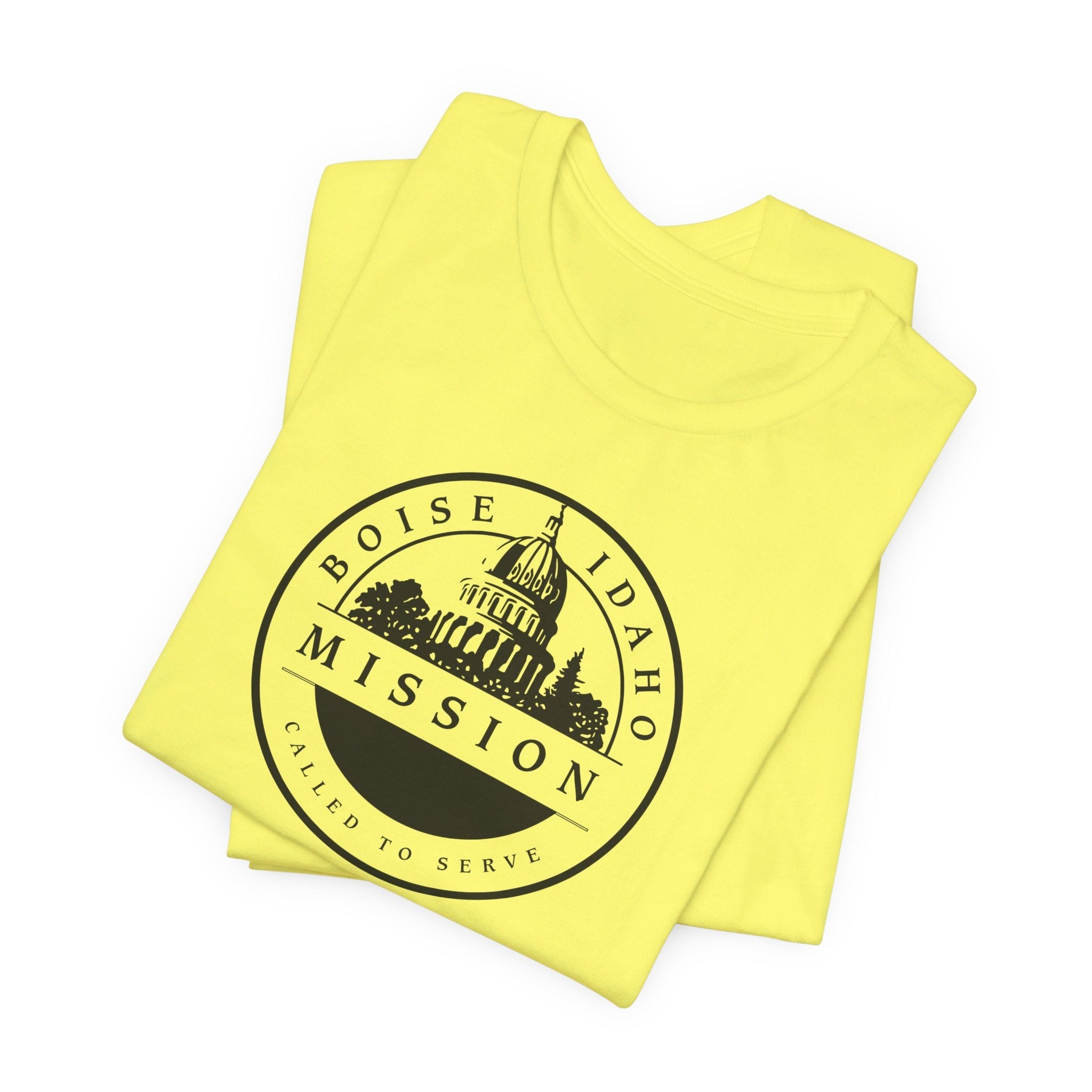 Idaho Boise Mission Circular Monochrome Logo T-Shirt - Latter-Day Saint LDS Missionary Gift - Book of Mormon