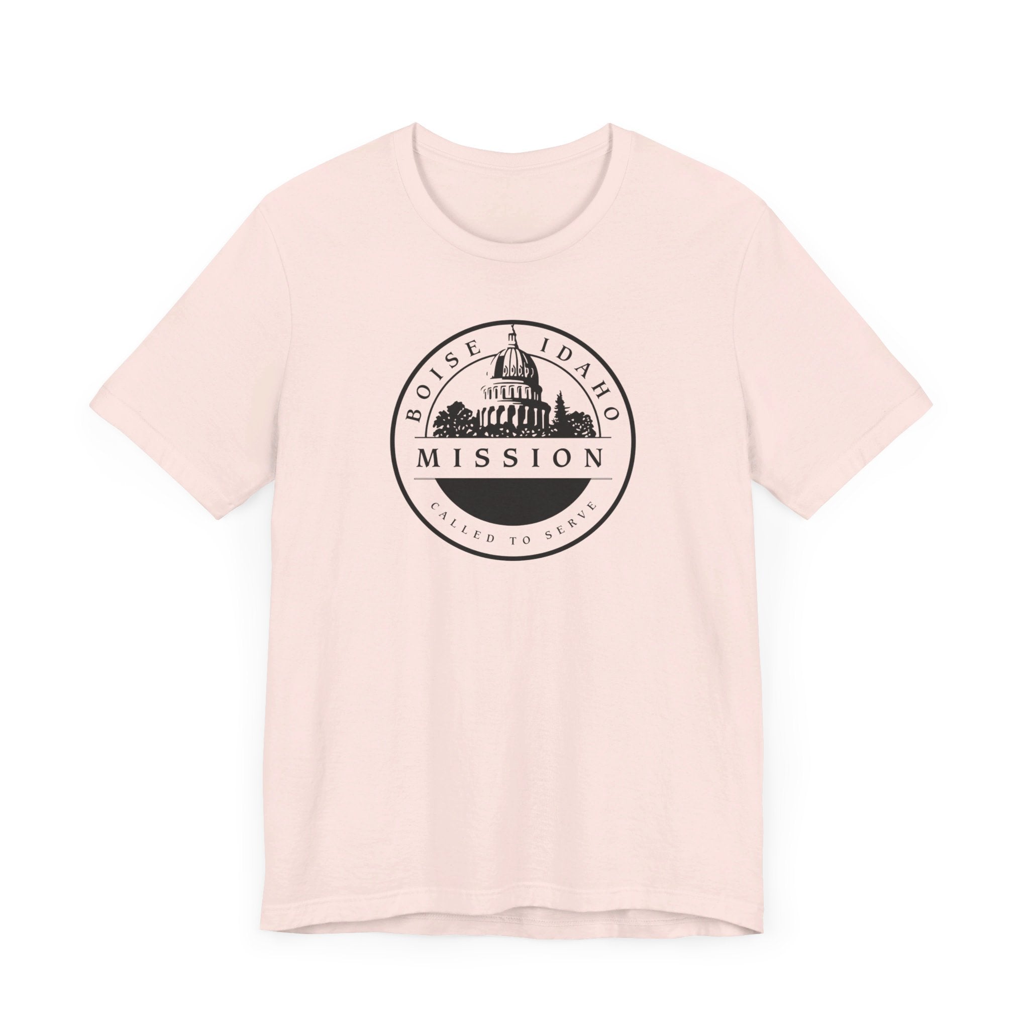 Idaho Boise Mission Circular Monochrome Logo T-Shirt - Latter-Day Saint LDS Missionary Gift - Book of Mormon