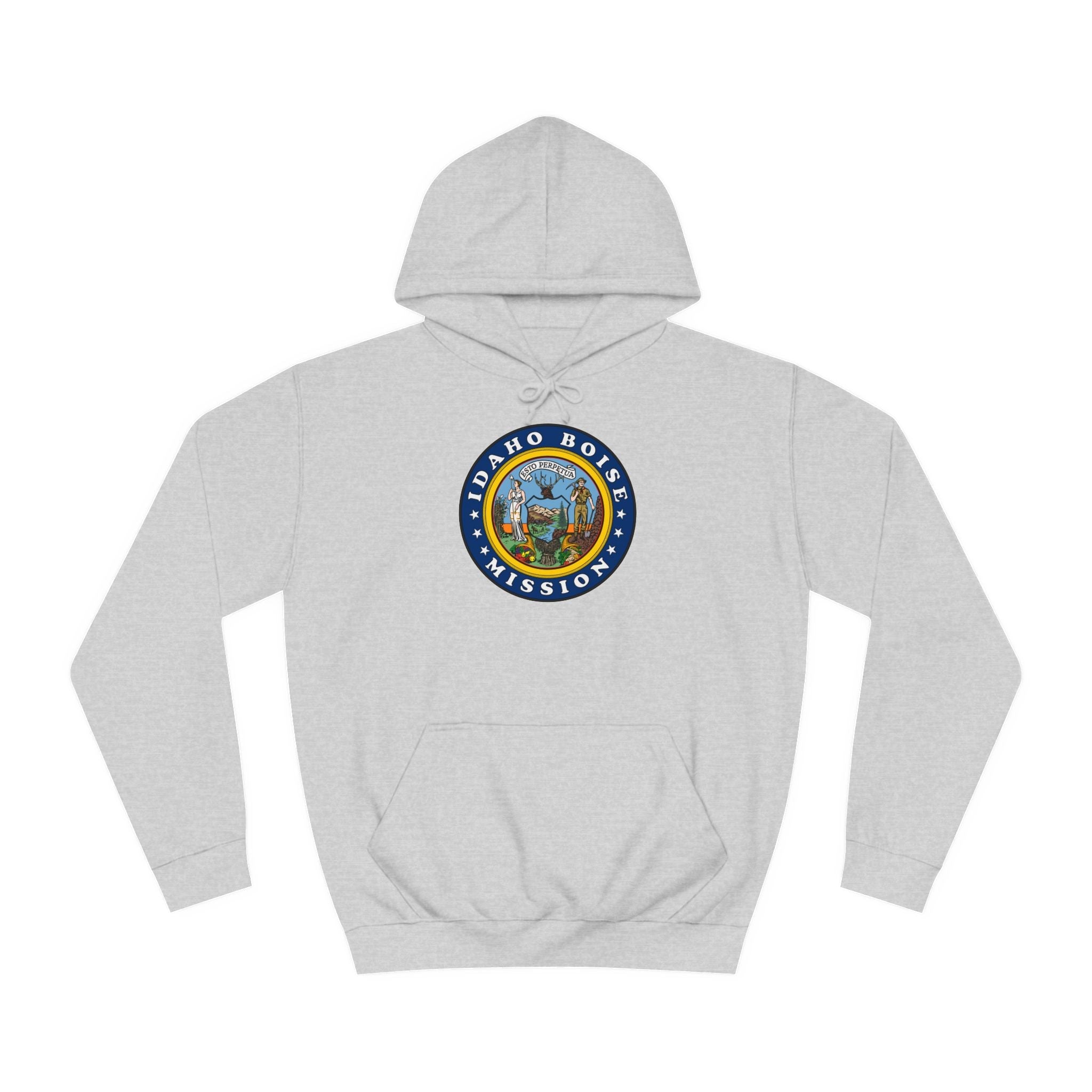 Idaho Boise Mission State Flag Logo (Black Border) College Hoodie - Mission Wishlist - LDS Missionary Gift Store