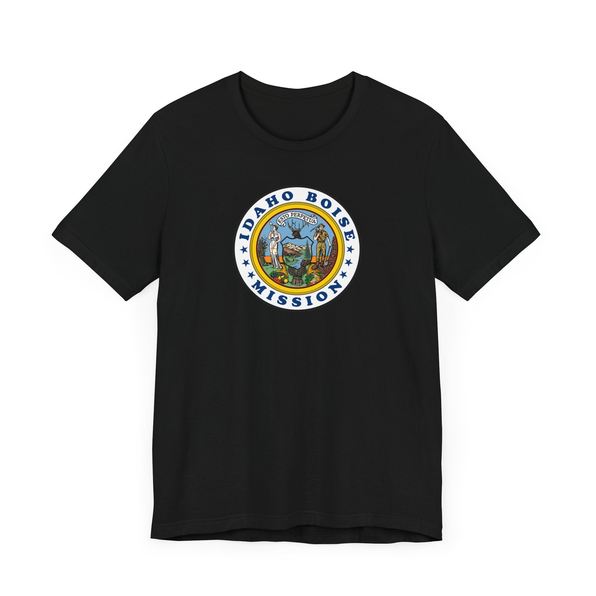 Idaho Boise Mission State Flag Logo (White Border) T-shirt - Mission Wishlist - LDS Missionary Gift Store