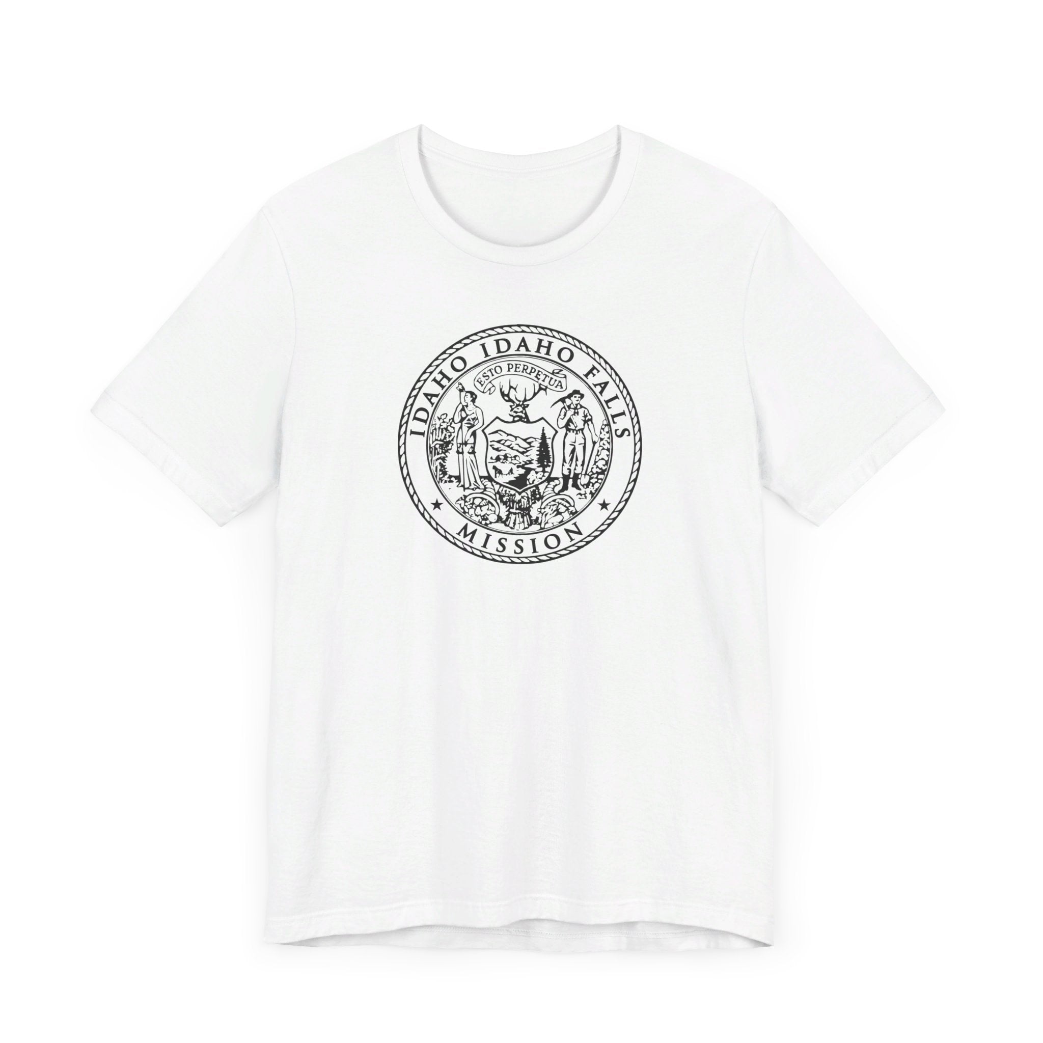 Idaho Idaho Falls Mission Circular Monochrome Logo T-Shirt - Mission Wishlist - LDS Missionary Gift Store