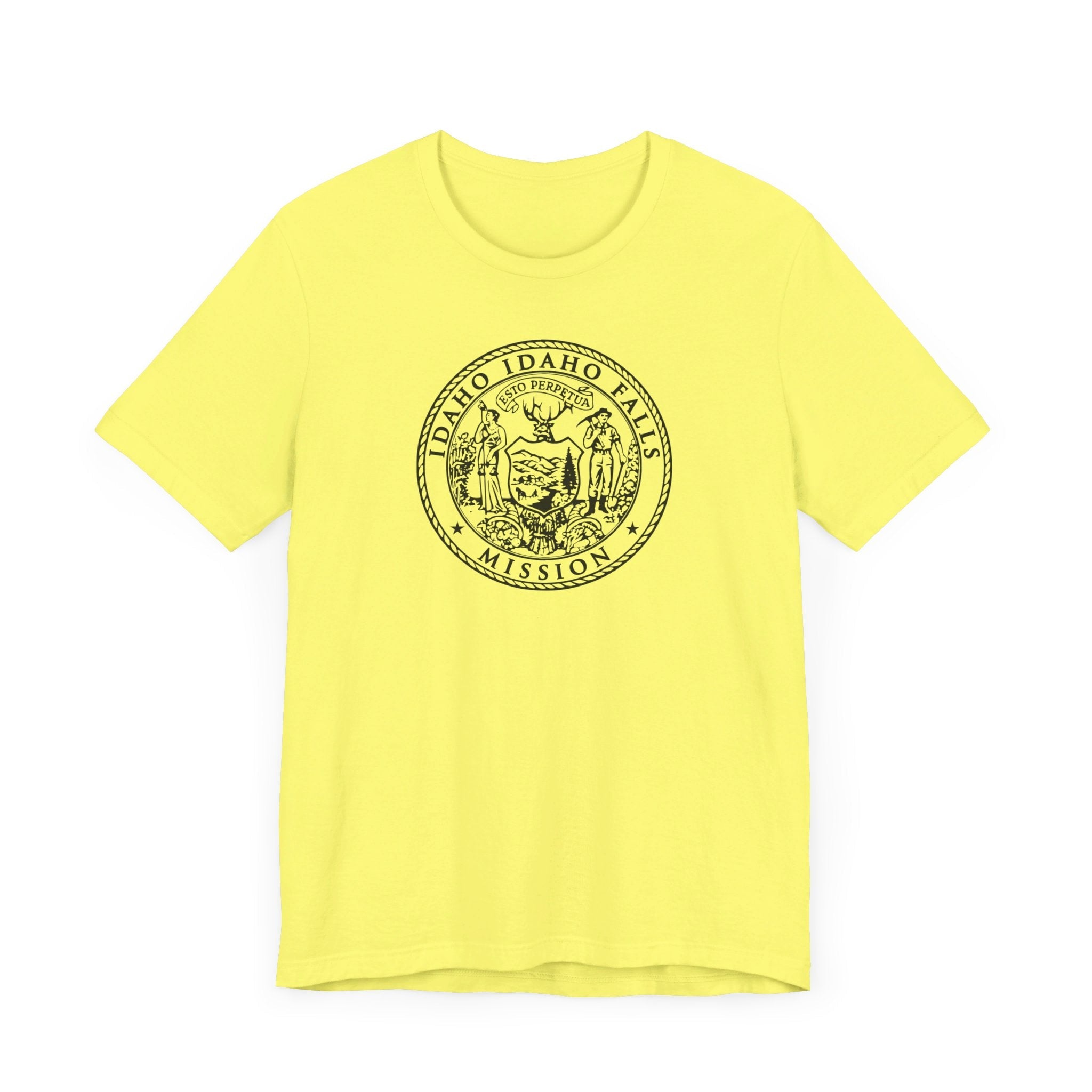 Idaho Idaho Falls Mission Circular Monochrome Logo T-Shirt - Mission Wishlist - LDS Missionary Gift Store