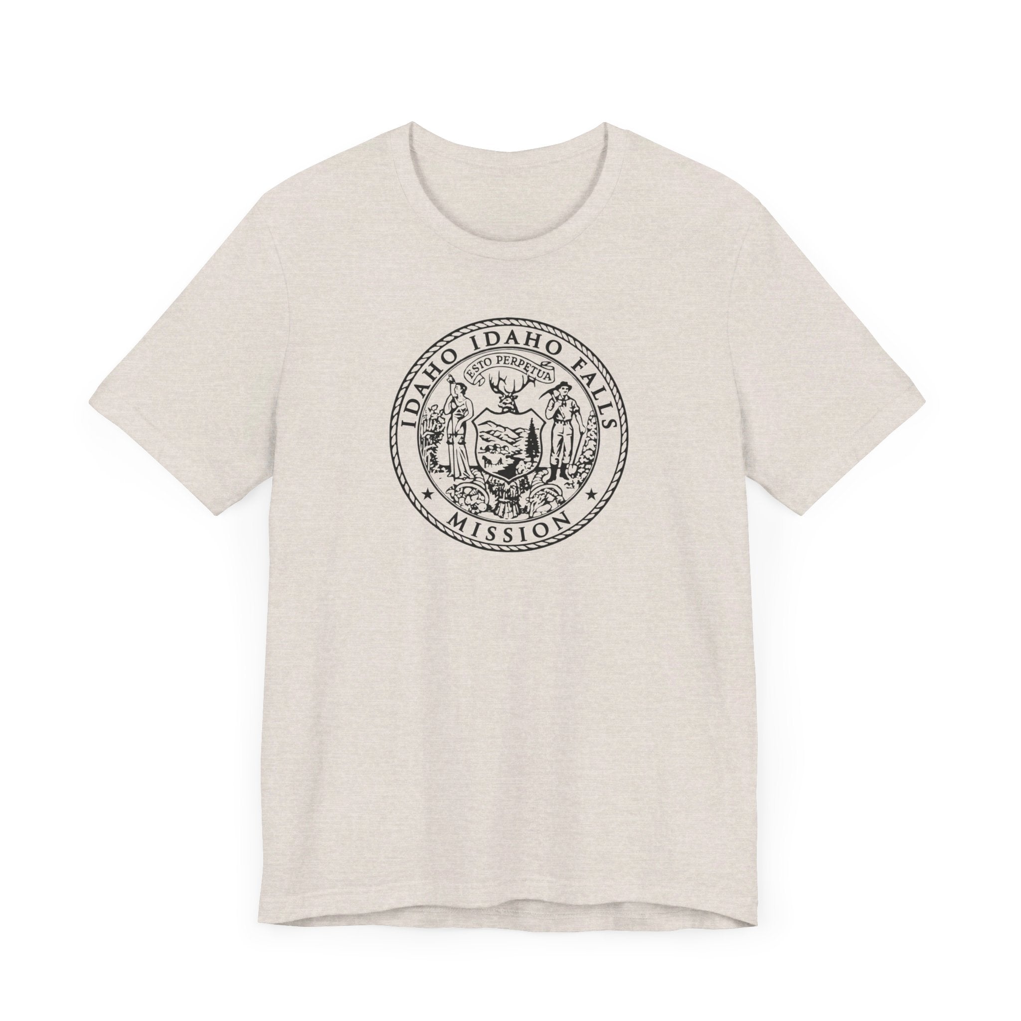 Idaho Idaho Falls Mission Circular Monochrome Logo T-Shirt - Mission Wishlist - LDS Missionary Gift Store
