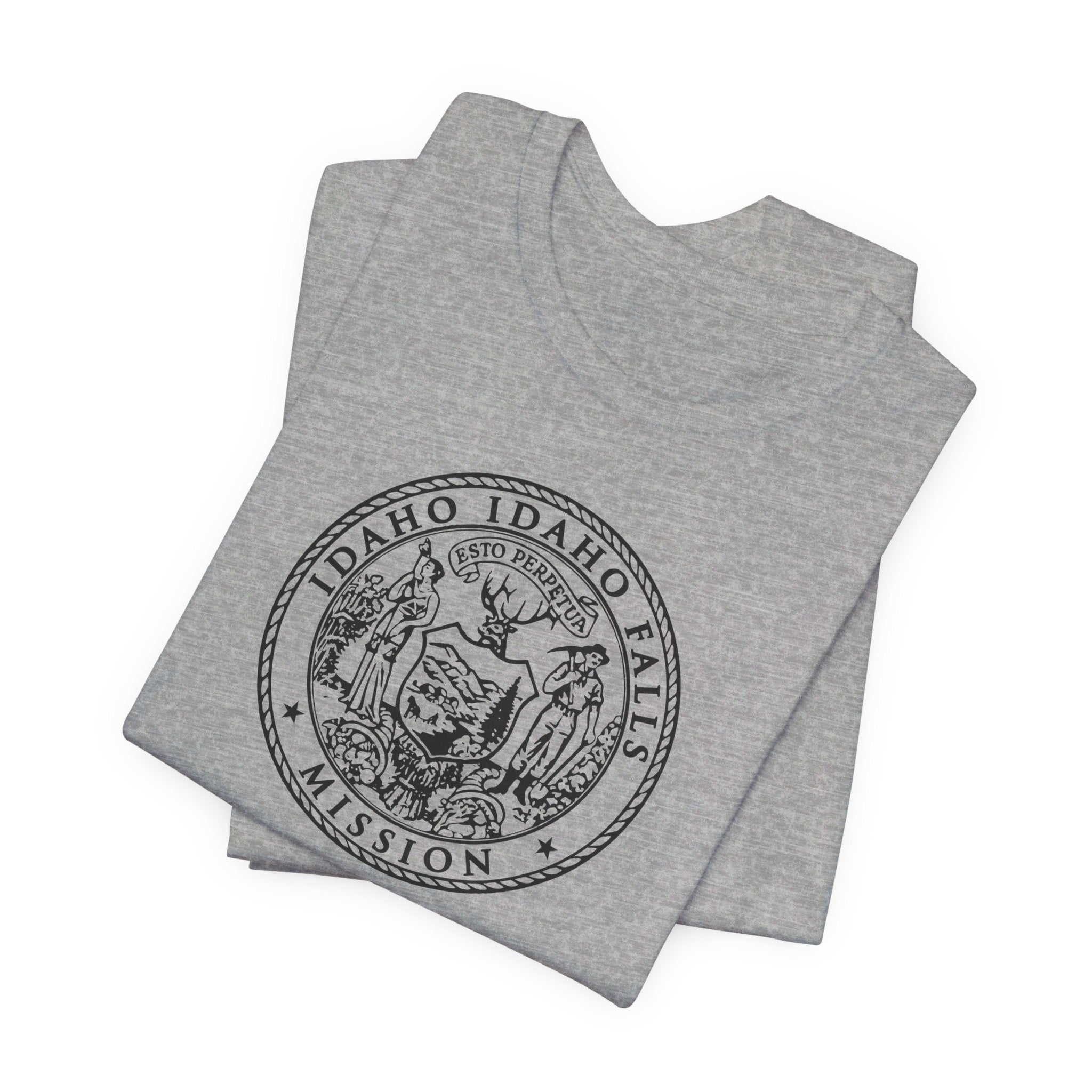 Idaho Idaho Falls Mission Circular Monochrome Logo T-Shirt - Mission Wishlist - LDS Missionary Gift Store