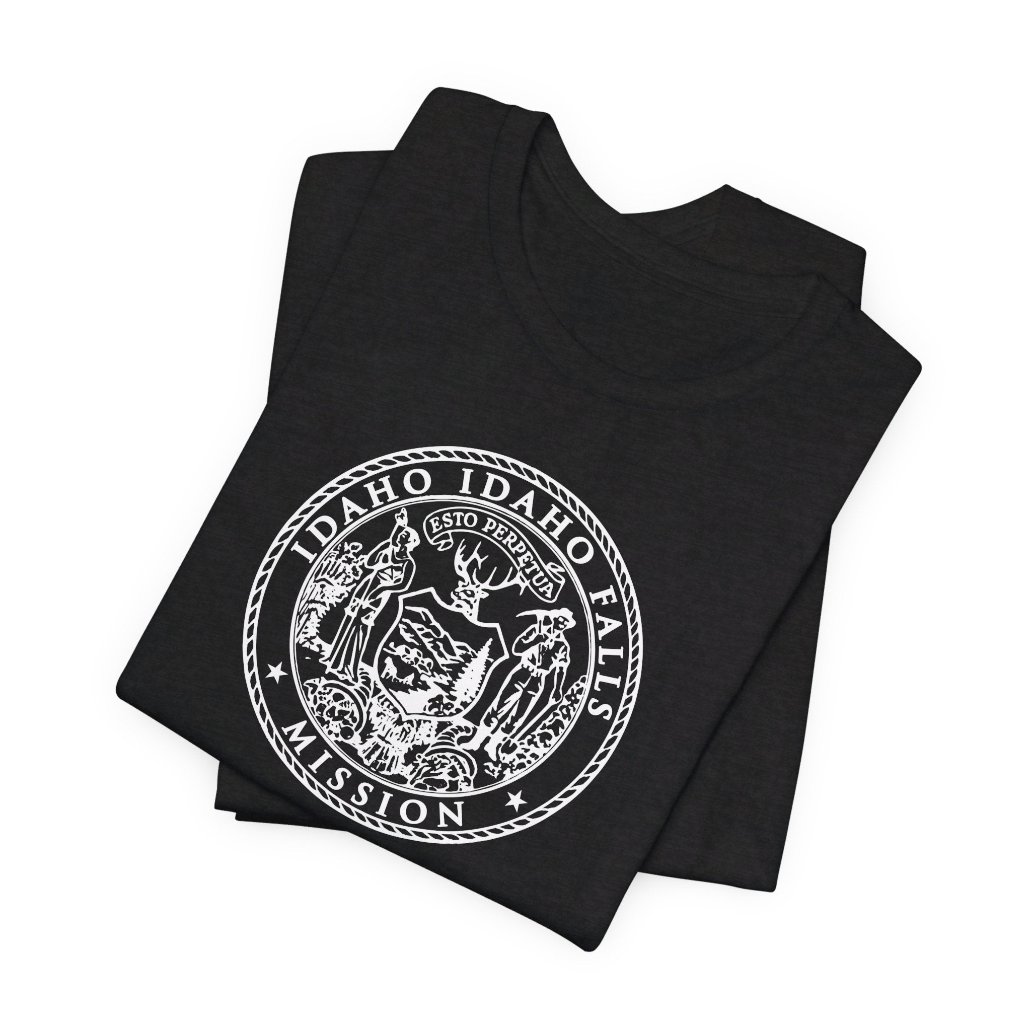 Idaho Idaho Falls Mission Circular Monochrome Logo T-Shirt - Mission Wishlist - LDS Missionary Gift Store