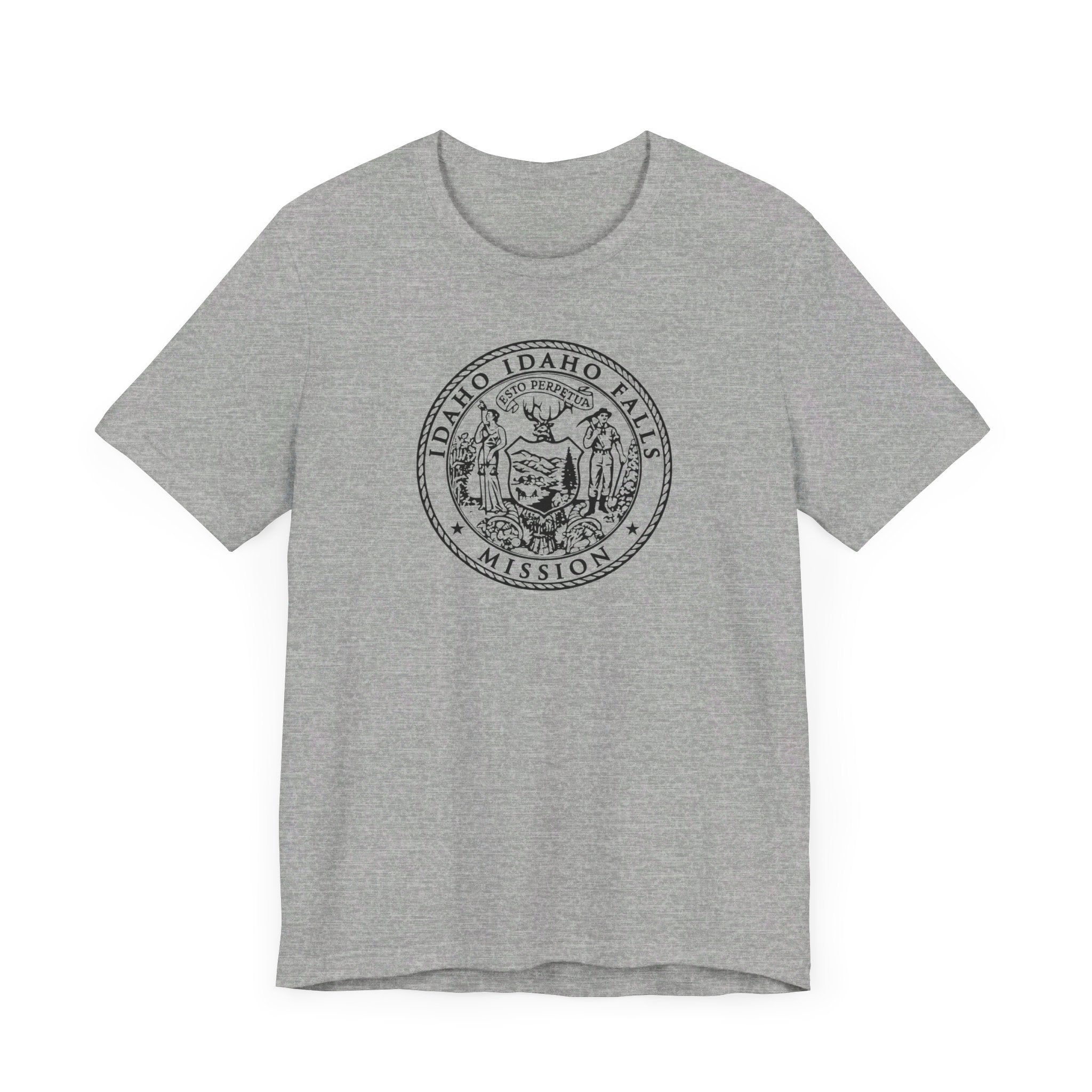 Idaho Idaho Falls Mission Circular Monochrome Logo T-Shirt - Mission Wishlist - LDS Missionary Gift Store