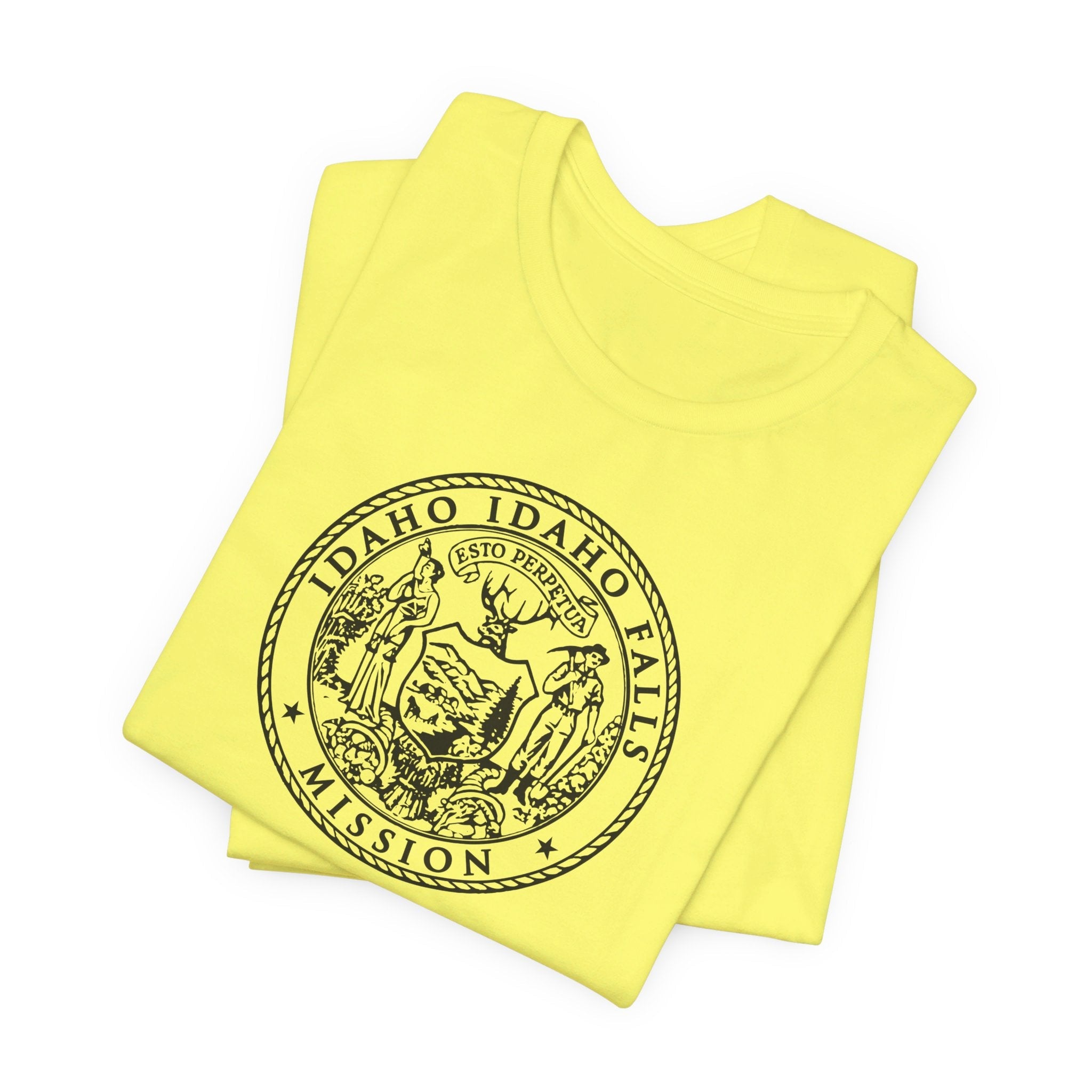 Idaho Idaho Falls Mission Circular Monochrome Logo T-Shirt - Mission Wishlist - LDS Missionary Gift Store