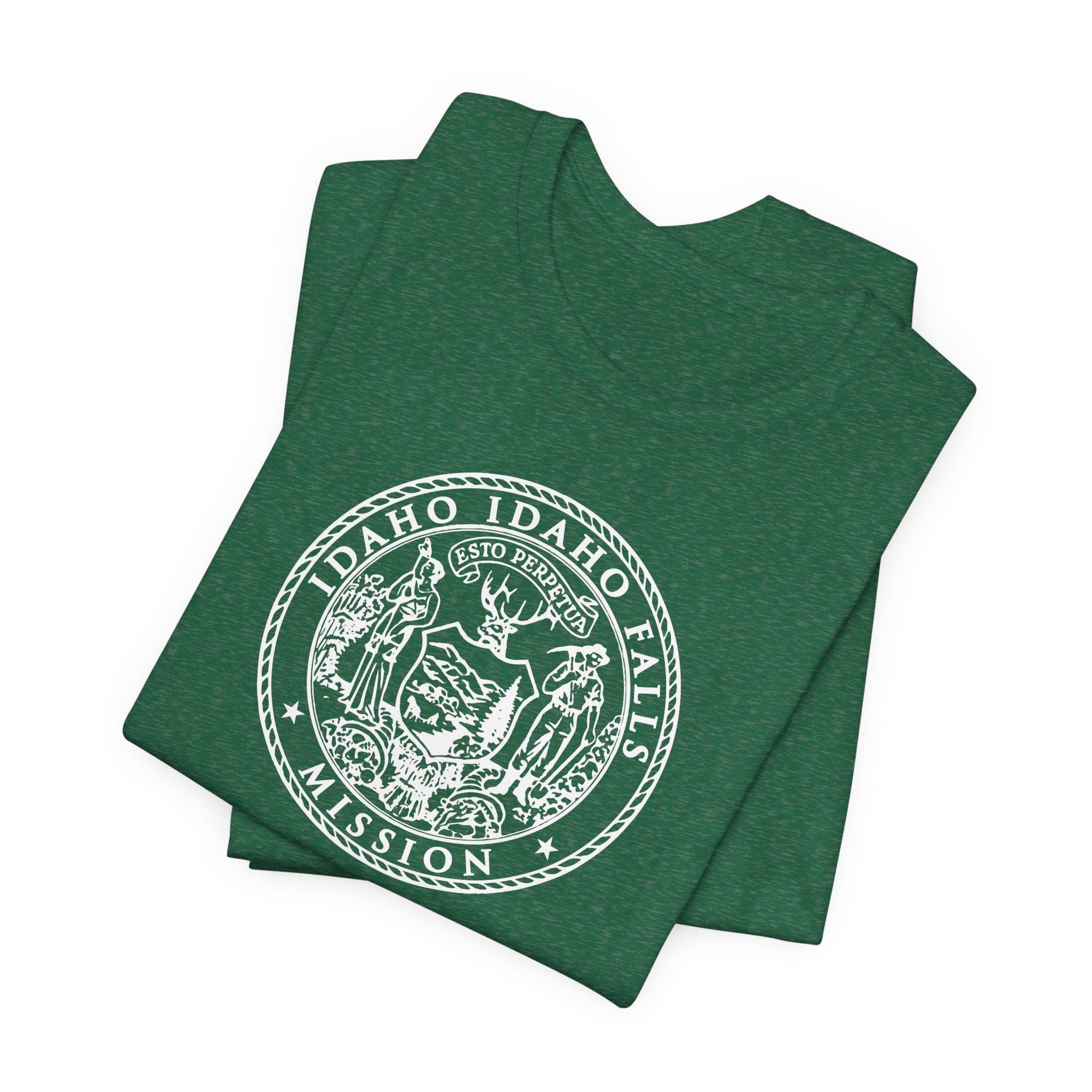 Idaho Idaho Falls Mission Circular Monochrome Logo T-Shirt - Mission Wishlist - LDS Missionary Gift Store
