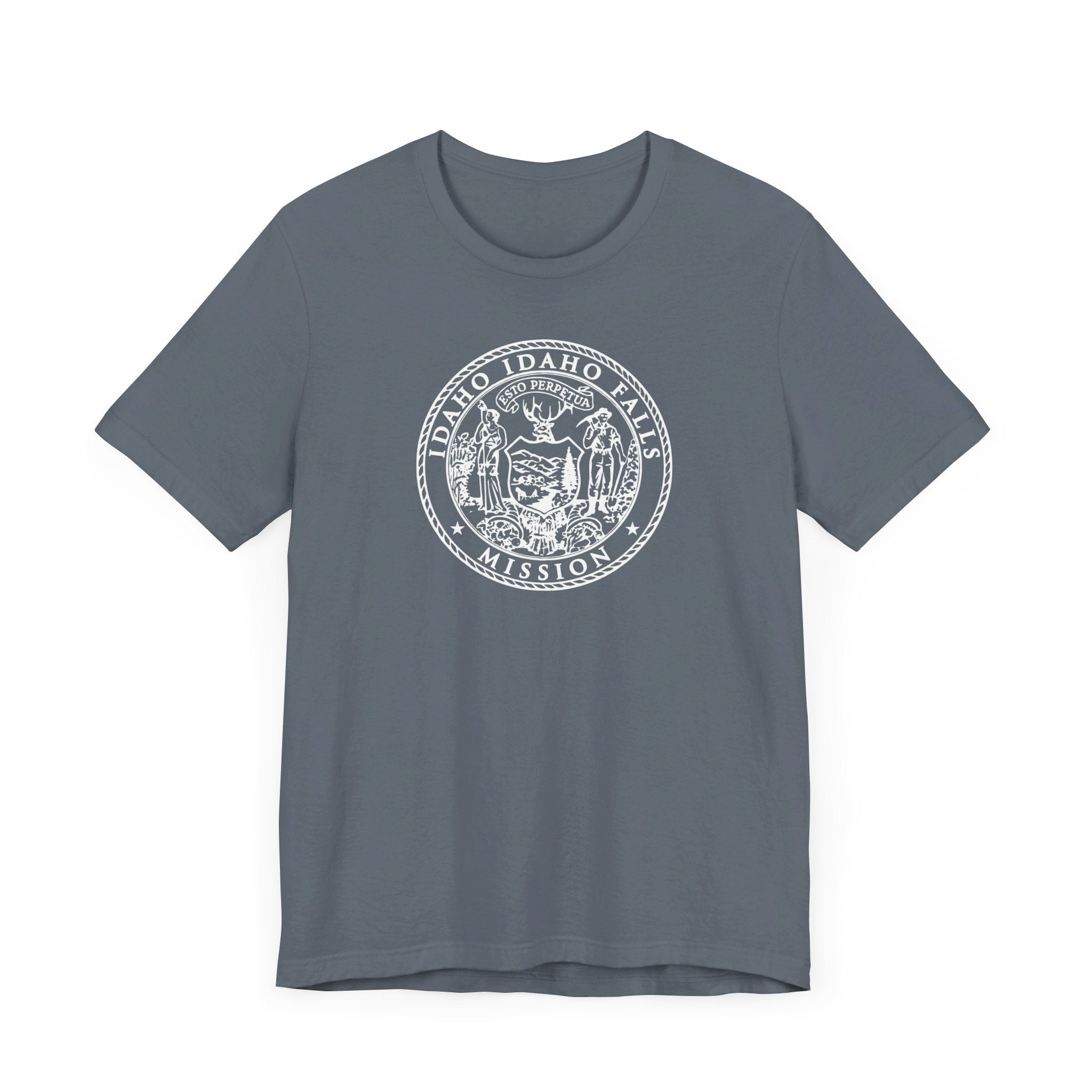 Idaho Idaho Falls Mission Circular Monochrome Logo T-Shirt - Mission Wishlist - LDS Missionary Gift Store