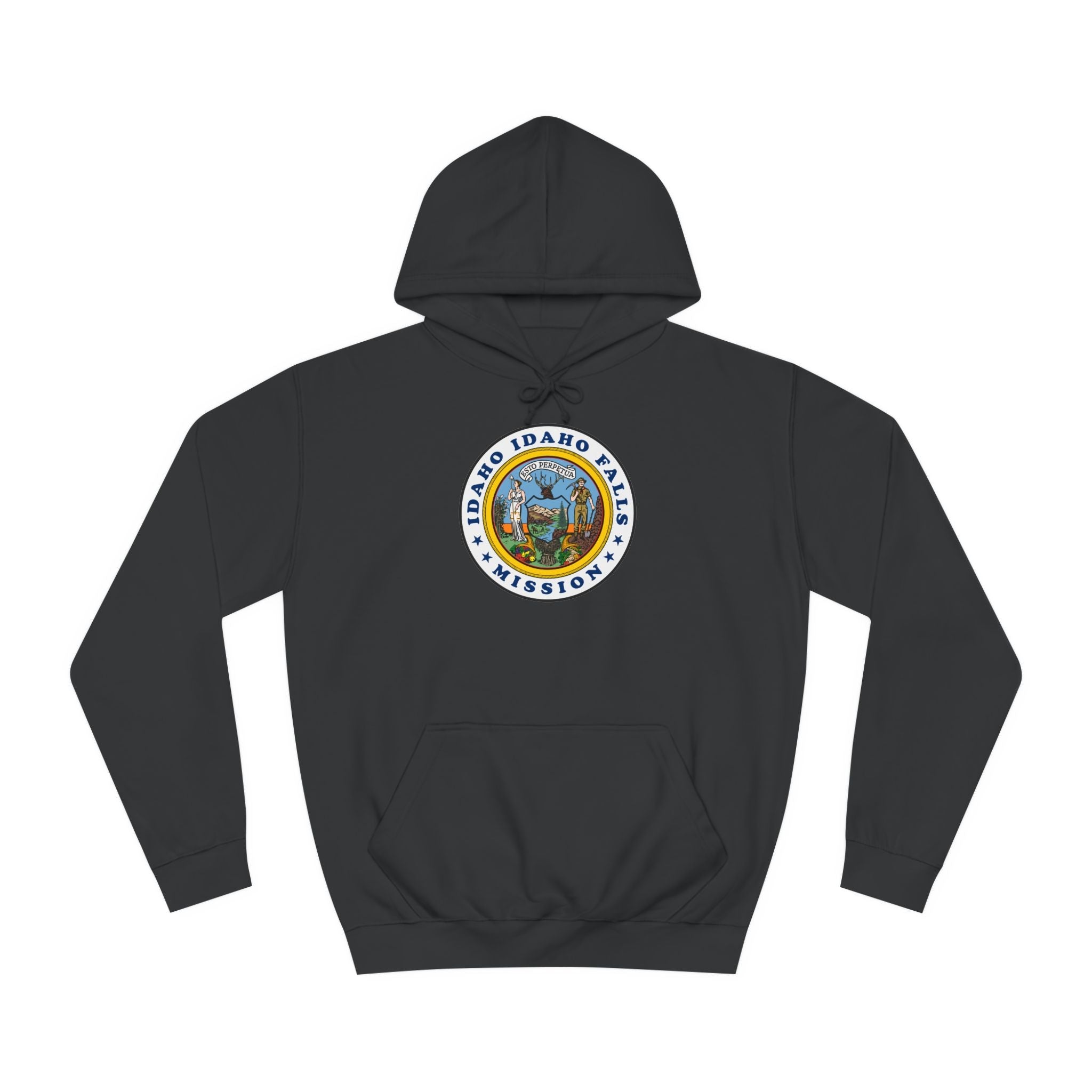 Idaho Idaho Falls Mission State Flag Logo (White Border) College Hoodie - Mission Wishlist - LDS Missionary Gift Store