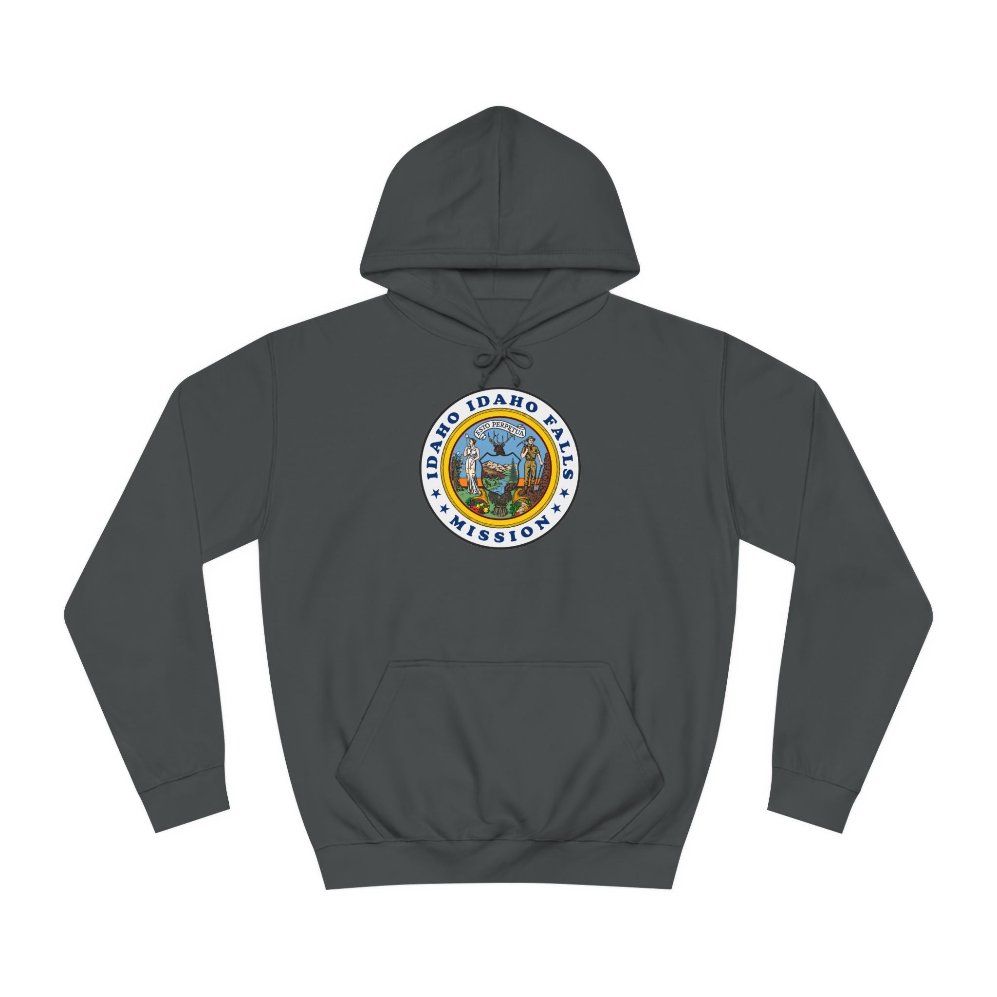 Idaho Idaho Falls Mission State Flag Logo (White Border) College Hoodie - Mission Wishlist - LDS Missionary Gift Store