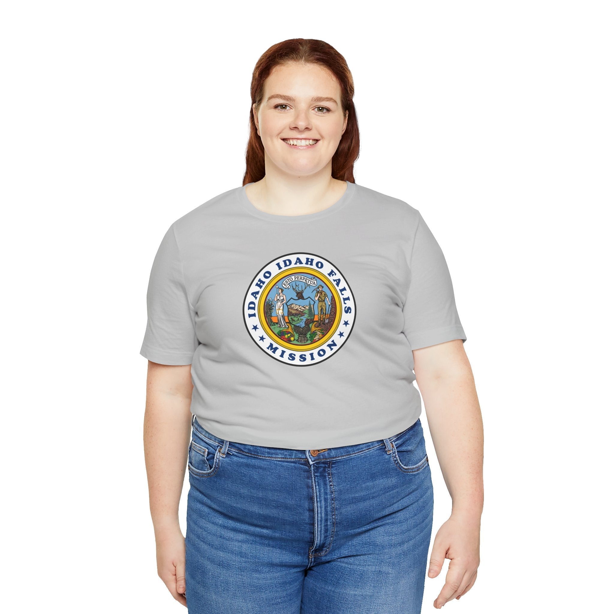 Idaho Idaho Falls Mission State Flag Logo (White Border) T-shirt - Mission Wishlist - LDS Missionary Gift Store
