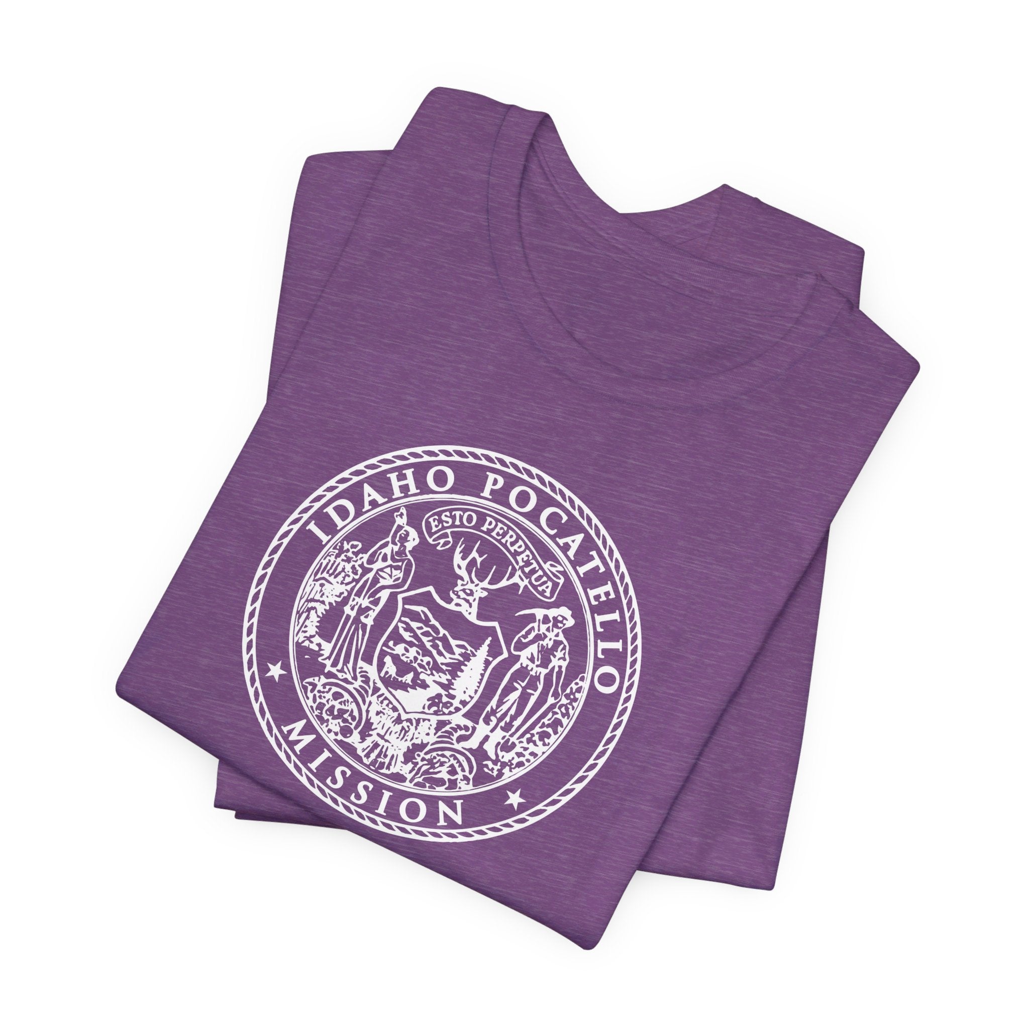 Idaho Pocatello Mission Circular Monochrome Logo T-Shirt - Mission Wishlist - LDS Missionary Gift Store
