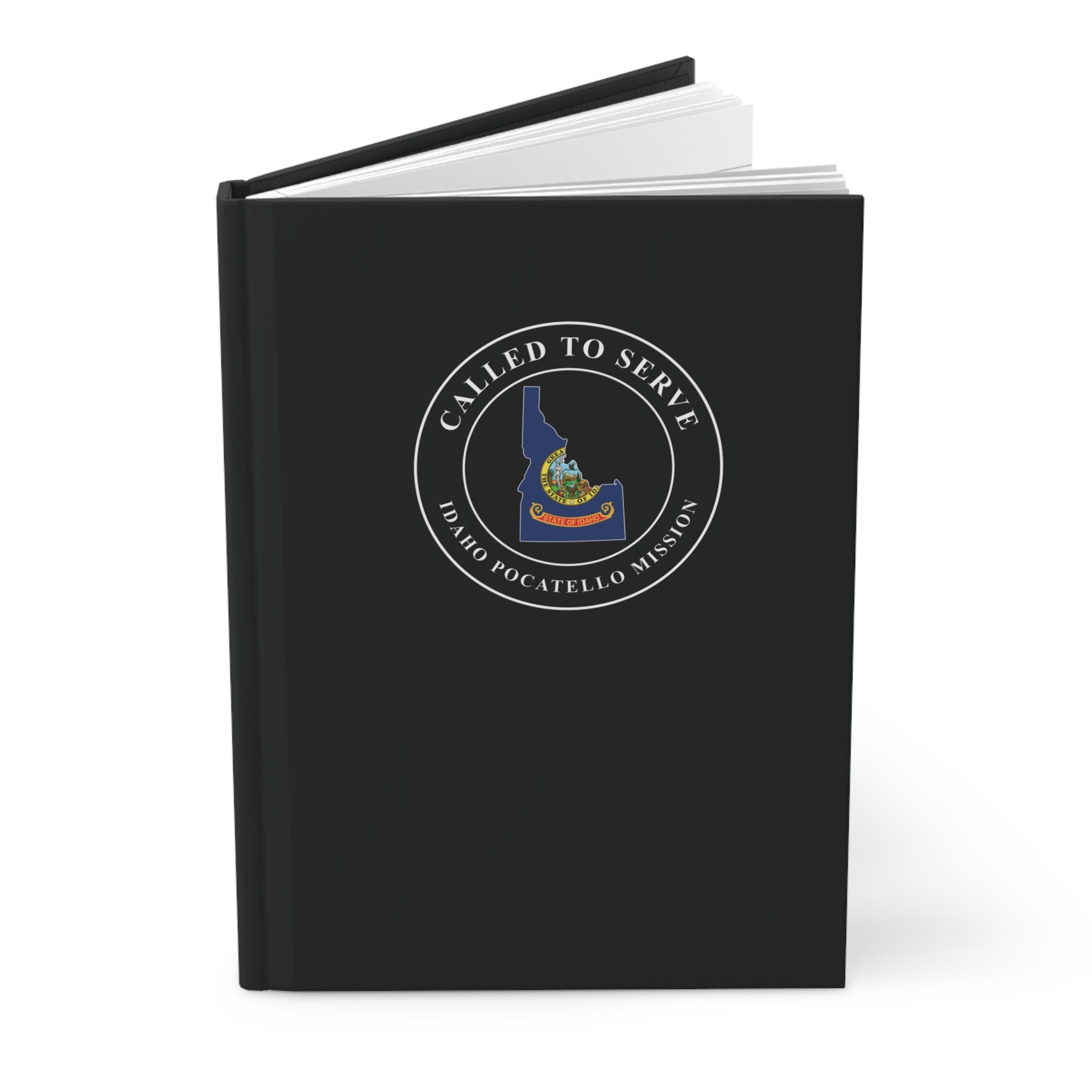 Idaho Pocatello Mission Flag Map Called to Serve Black Hardcover Journal Matte - Latter-Day Saint LDS Missionary Gift - Book of Mormon