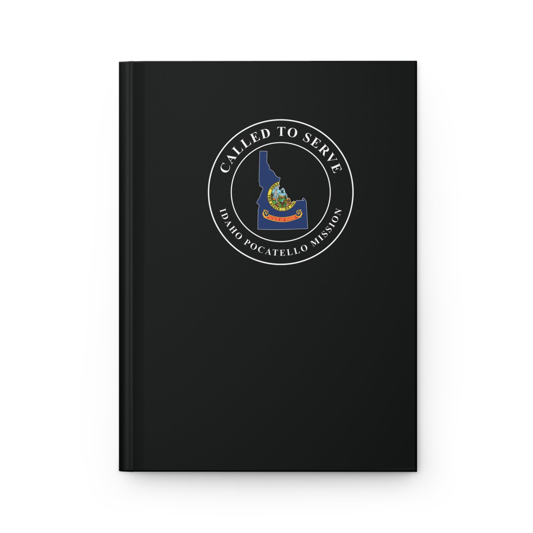 Idaho Pocatello Mission Flag Map Called to Serve Black Hardcover Journal Matte - Latter-Day Saint LDS Missionary Gift - Book of Mormon