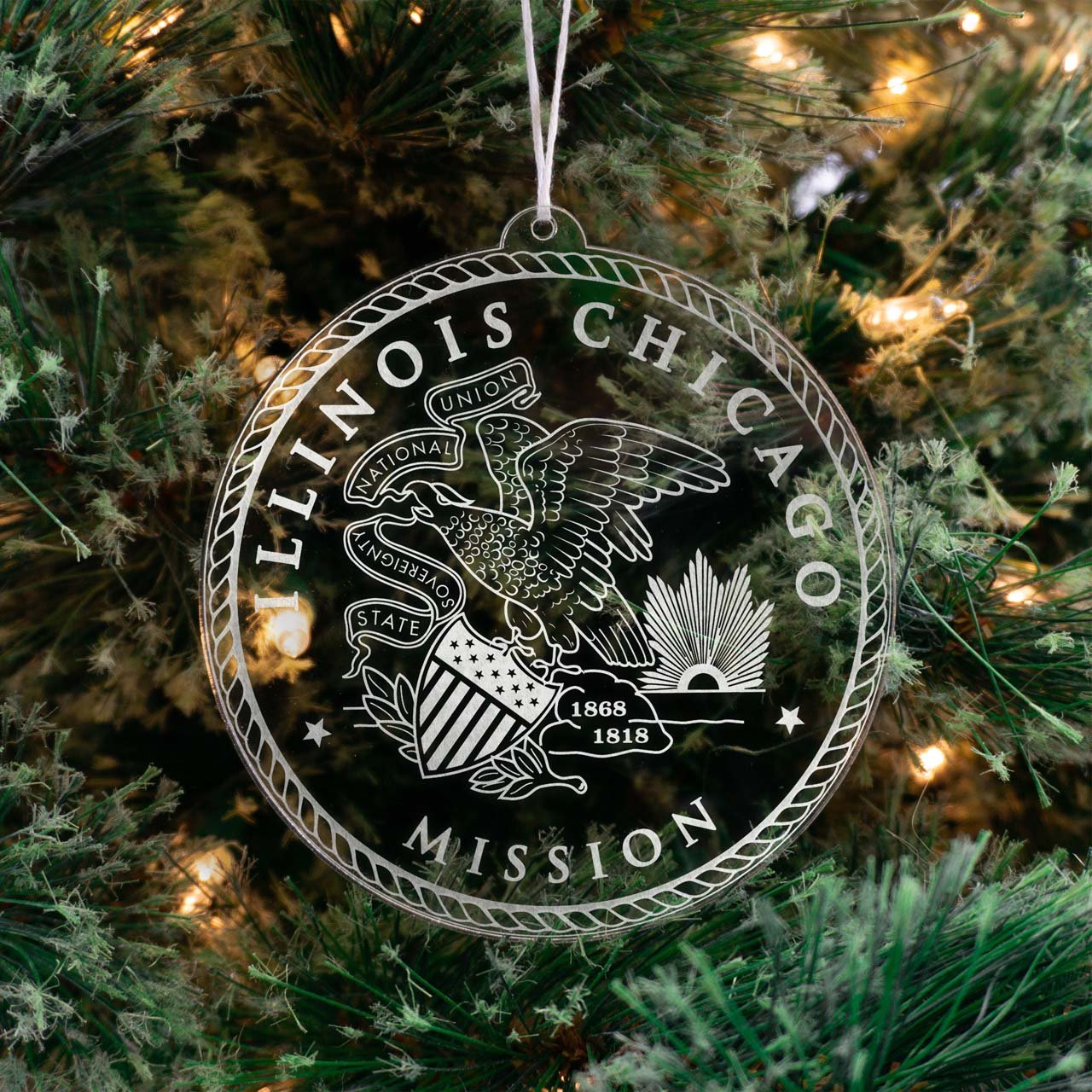 Illinois Chicago Mission Christmas Ornament - Latter-Day Saint LDS Missionary Gift - Book of Mormon