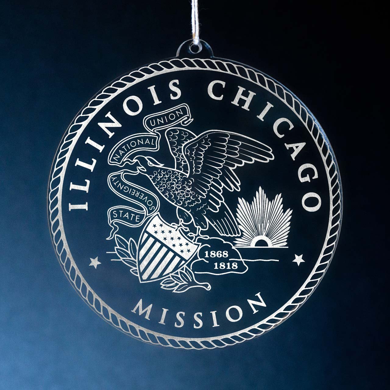 Illinois Chicago Mission Christmas Ornament - Latter-Day Saint LDS Missionary Gift - Book of Mormon