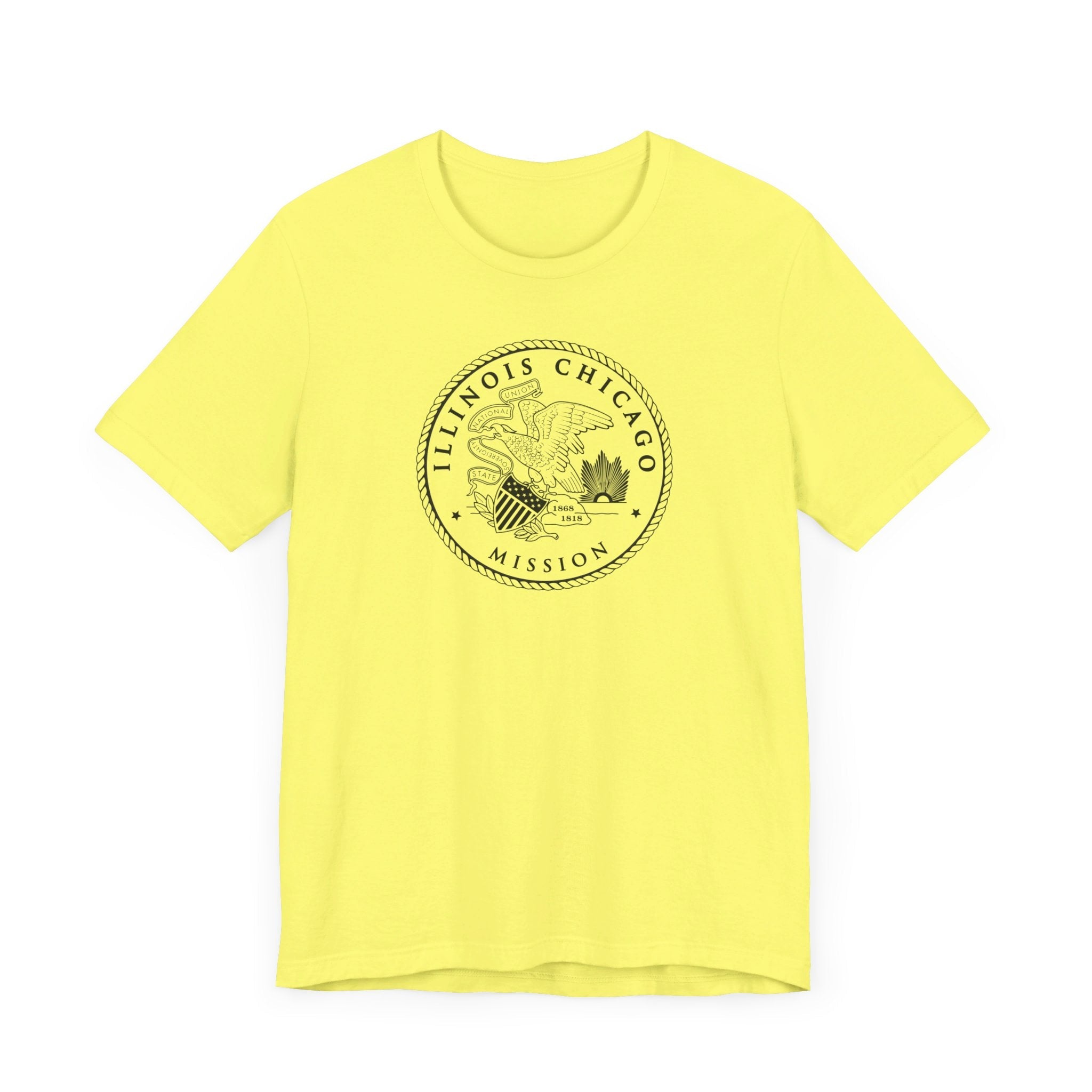 Illinois Chicago Mission Circular Monochrome Logo T-Shirt - Mission Wishlist - LDS Missionary Gift Store