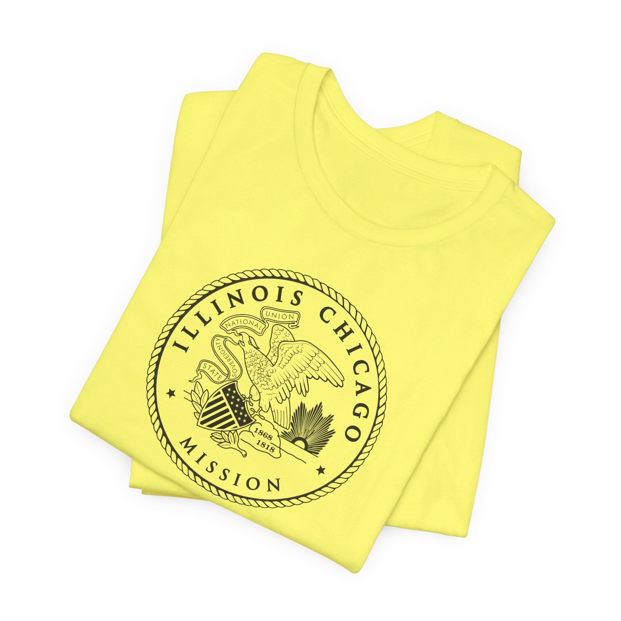 Illinois Chicago Mission Circular Monochrome Logo T-Shirt - Mission Wishlist - LDS Missionary Gift Store