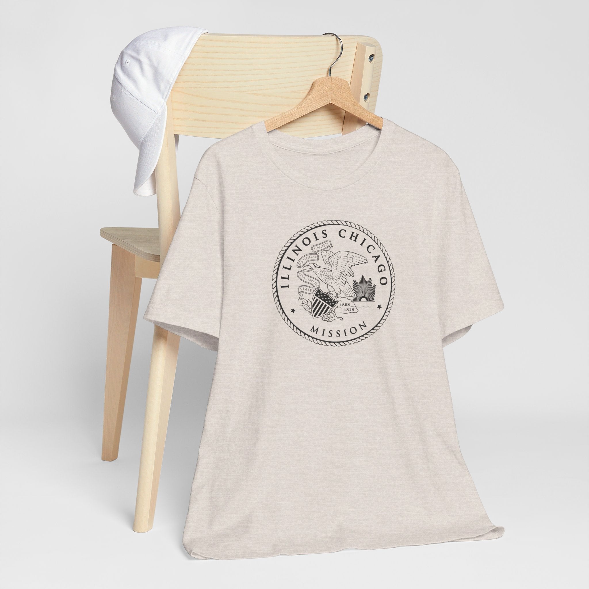 Illinois Chicago Mission Circular Monochrome Logo T-Shirt - Mission Wishlist - LDS Missionary Gift Store