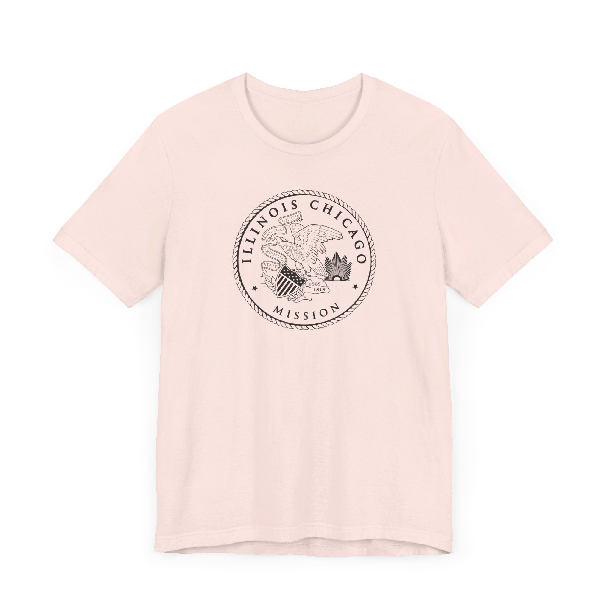 Illinois Chicago Mission Circular Monochrome Logo T-Shirt - Mission Wishlist - LDS Missionary Gift Store