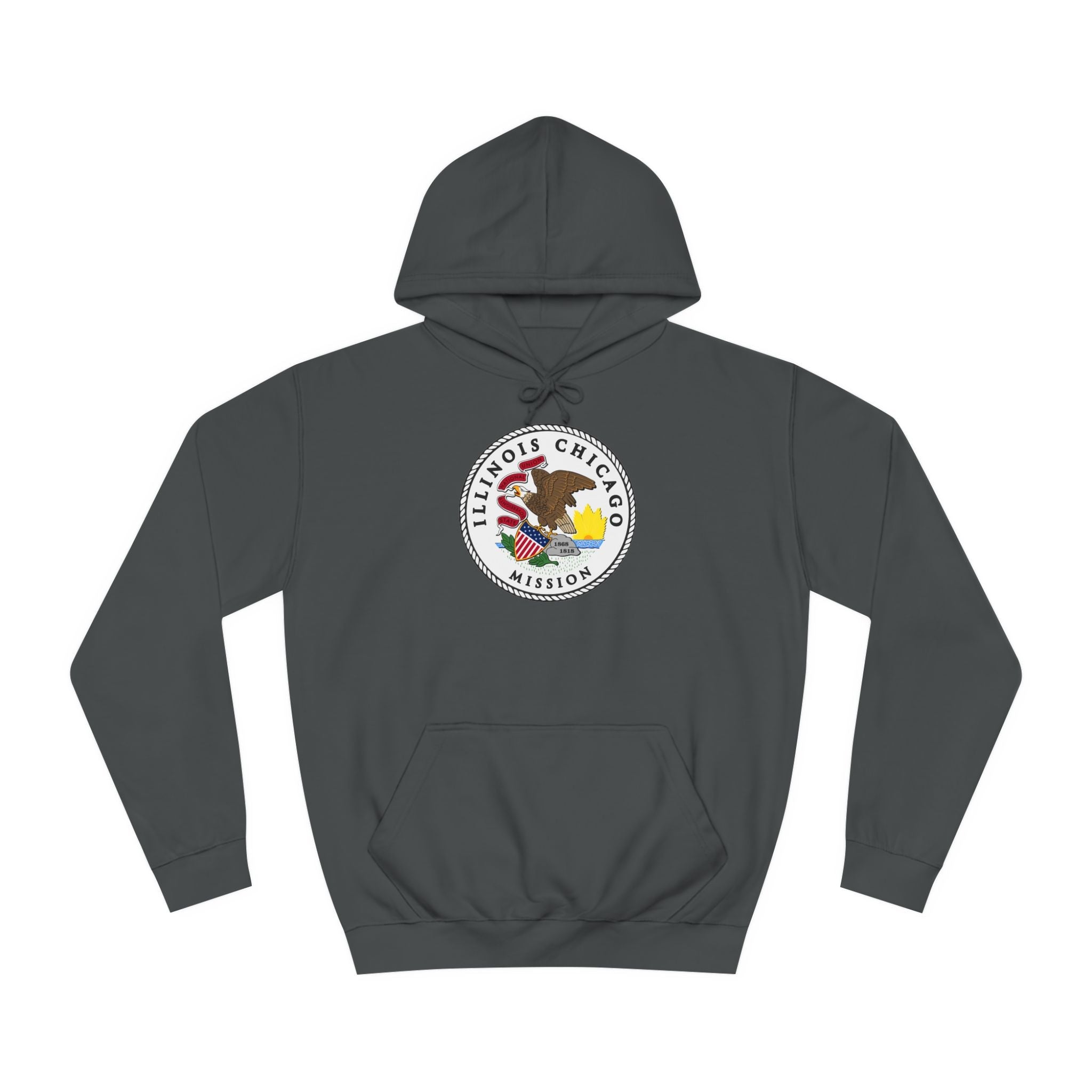 Illinois Chicago Mission State Flag Logo (White Border) College Hoodie - Mission Wishlist - LDS Missionary Gift Store