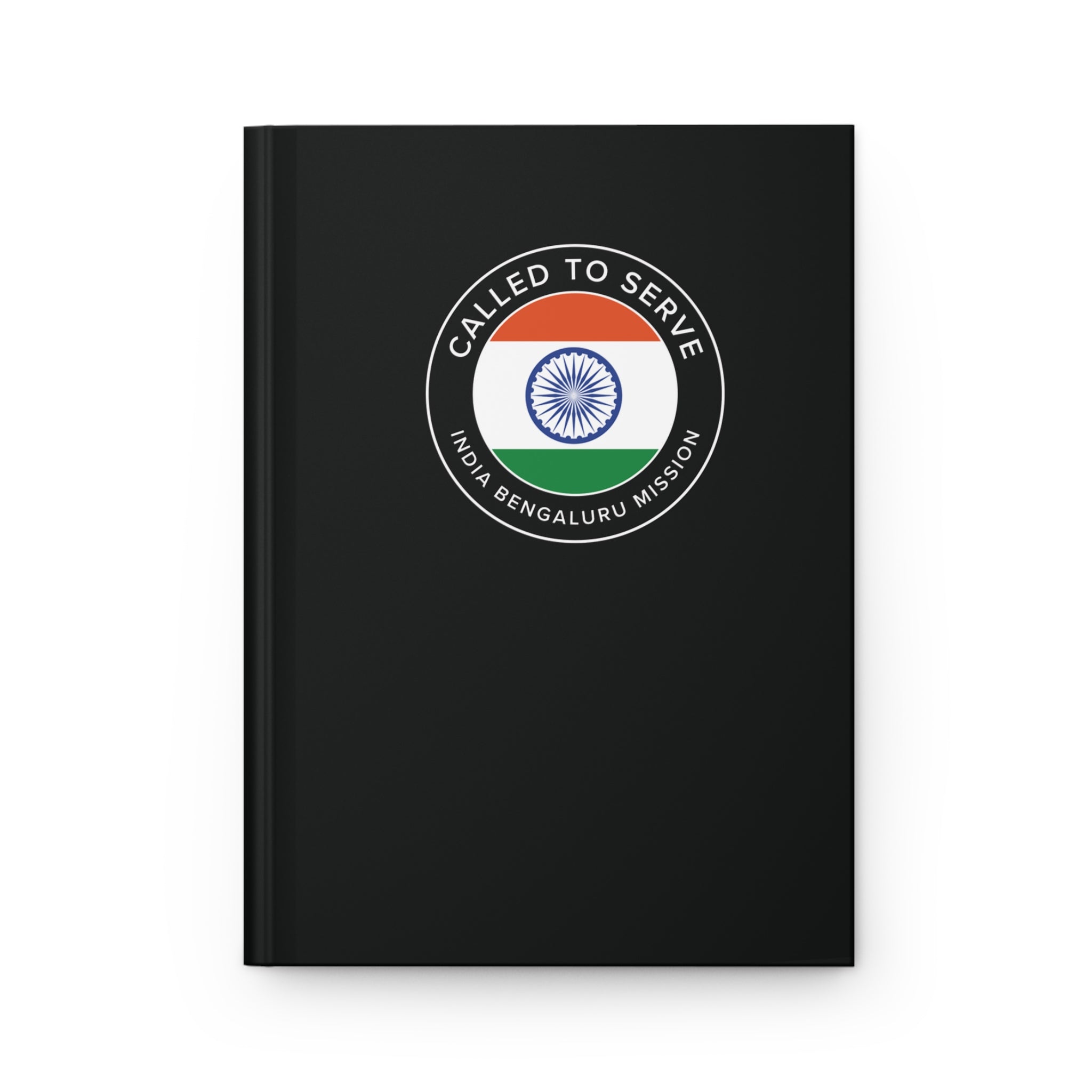 India Bengaluru Mission Circle Flag Called to Serve Black Hardcover Journal Matte - Latter-Day Saint LDS Missionary Gift - Book of Mormon