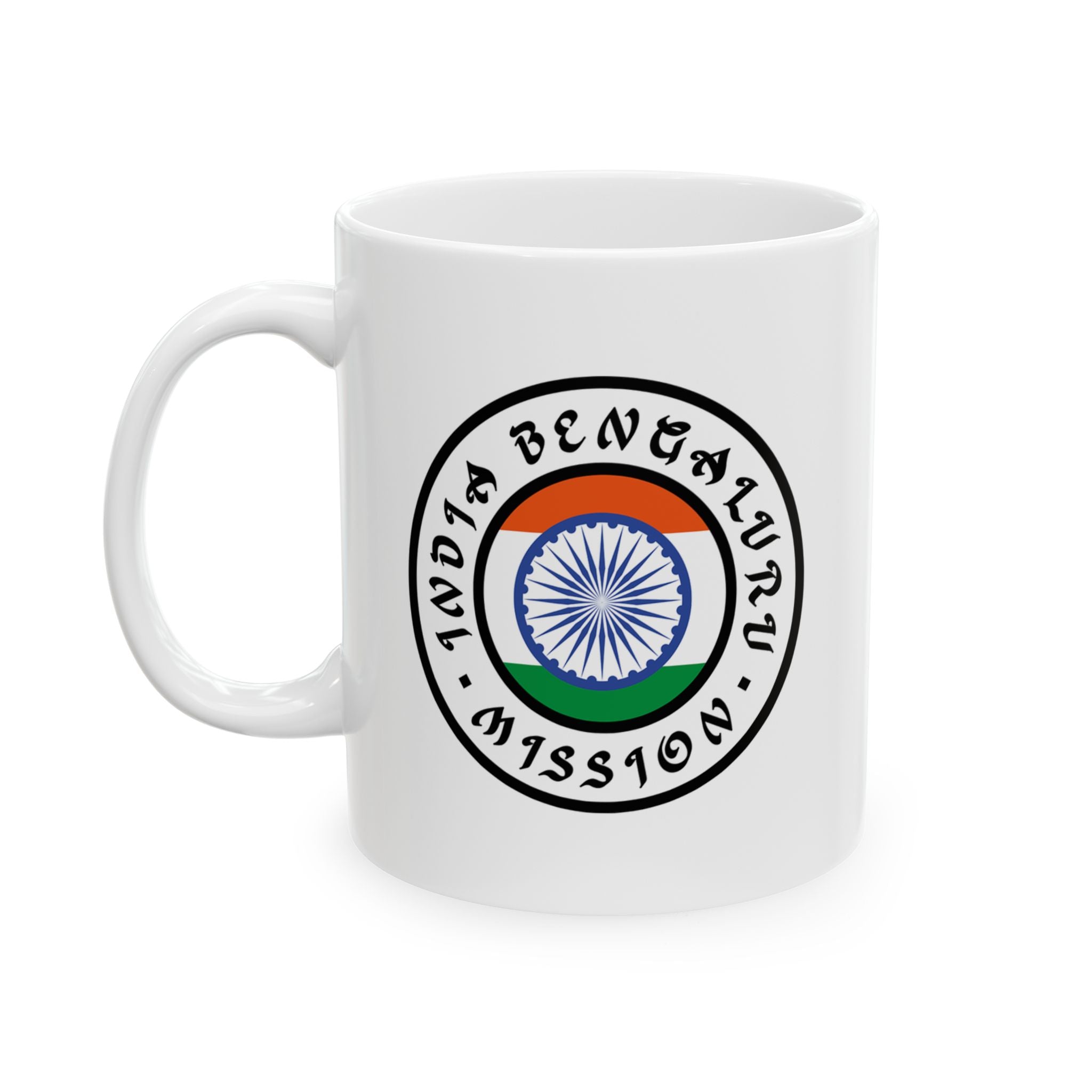 India Bengaluru Mission Circular Flag White Ceramic Mug - Latter-Day Saint LDS Missionary Gift - Book of Mormon