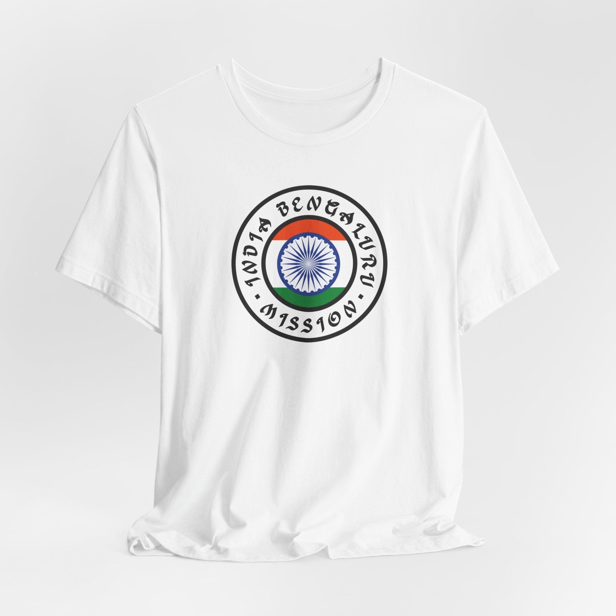 India Bengaluru Mission Flag Logo (White Border) T-shirt - Mission Wishlist - LDS Missionary Gift Store