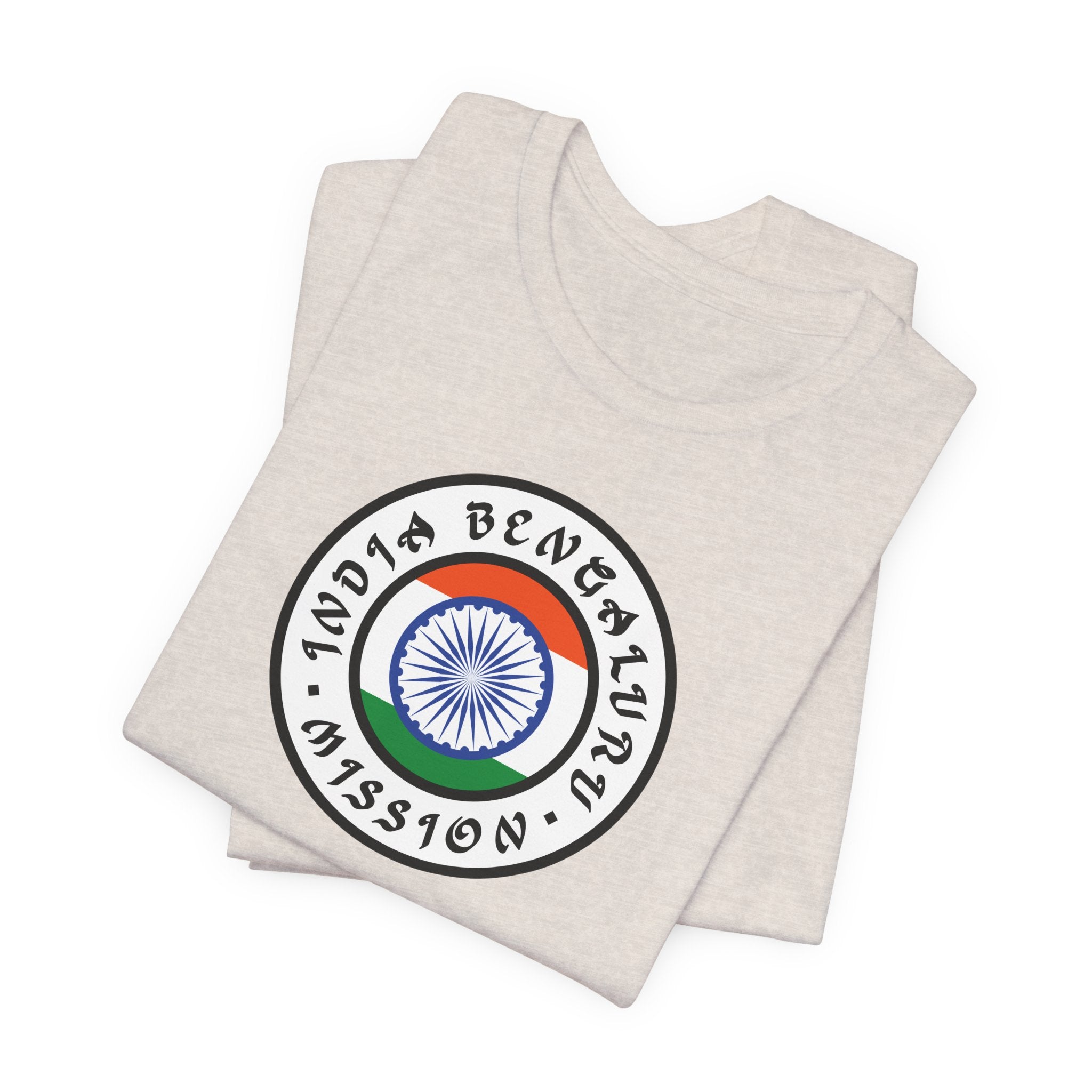 India Bengaluru Mission Flag Logo (White Border) T-shirt - Mission Wishlist - LDS Missionary Gift Store