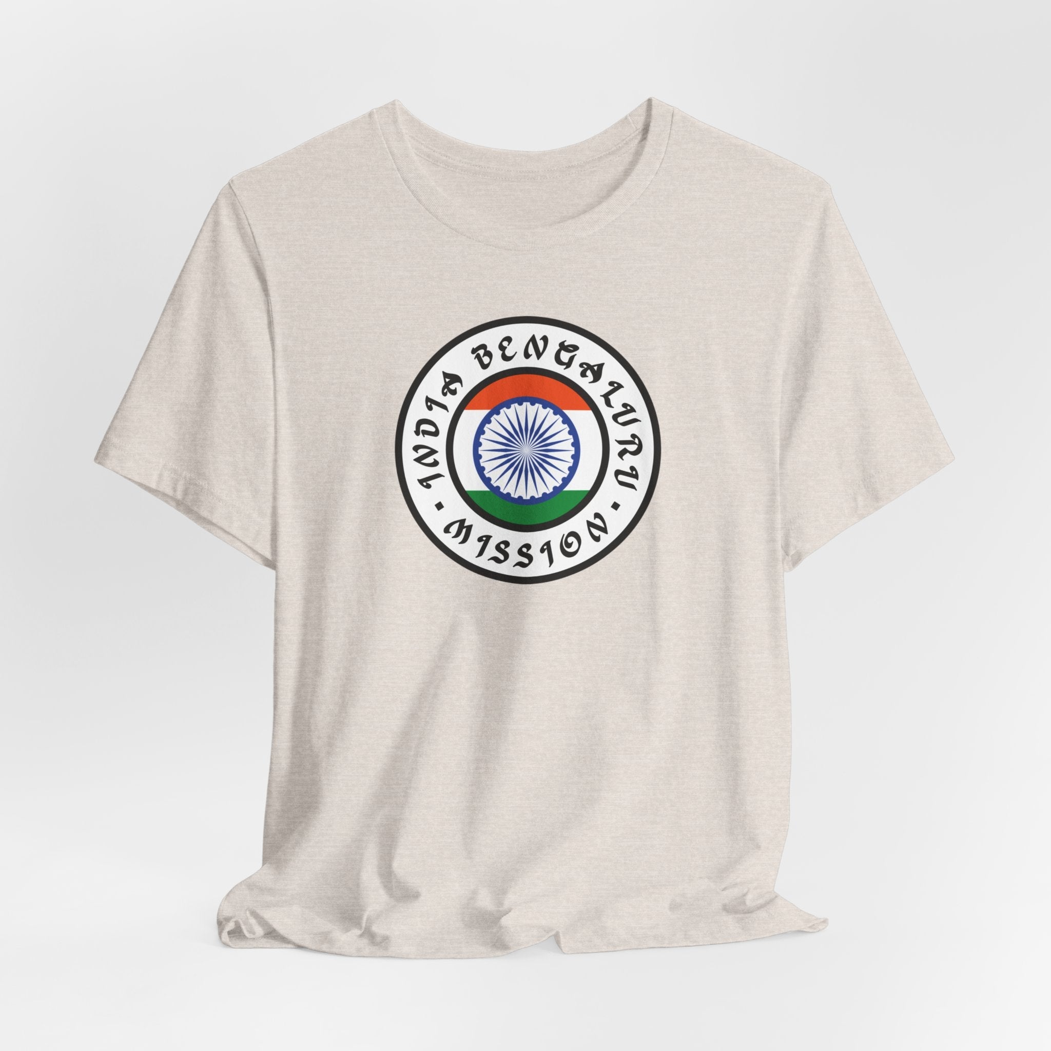 India Bengaluru Mission Flag Logo (White Border) T-shirt - Mission Wishlist - LDS Missionary Gift Store