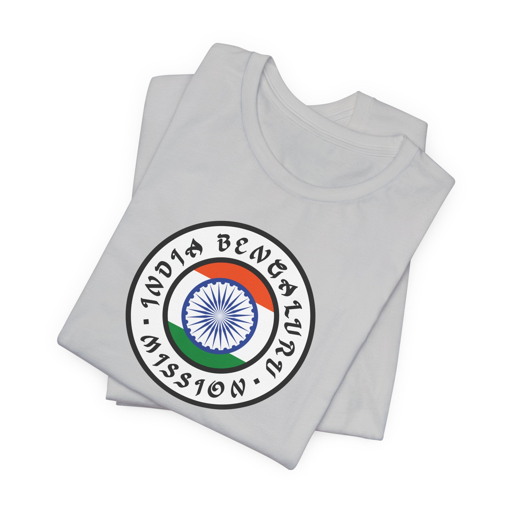 India Bengaluru Mission Flag Logo (White Border) T-shirt - Mission Wishlist - LDS Missionary Gift Store