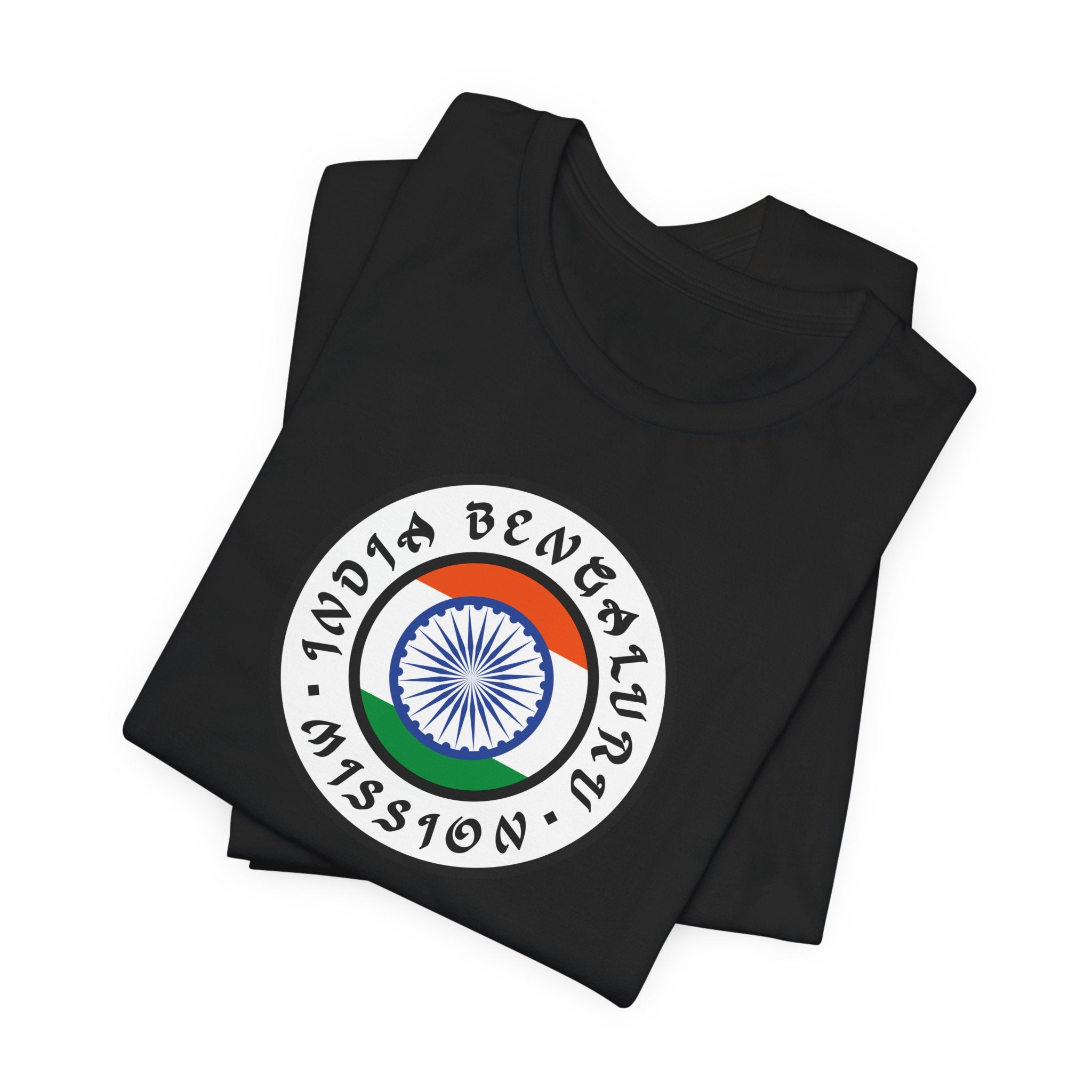 India Bengaluru Mission Flag Logo (White Border) T-shirt - Mission Wishlist - LDS Missionary Gift Store