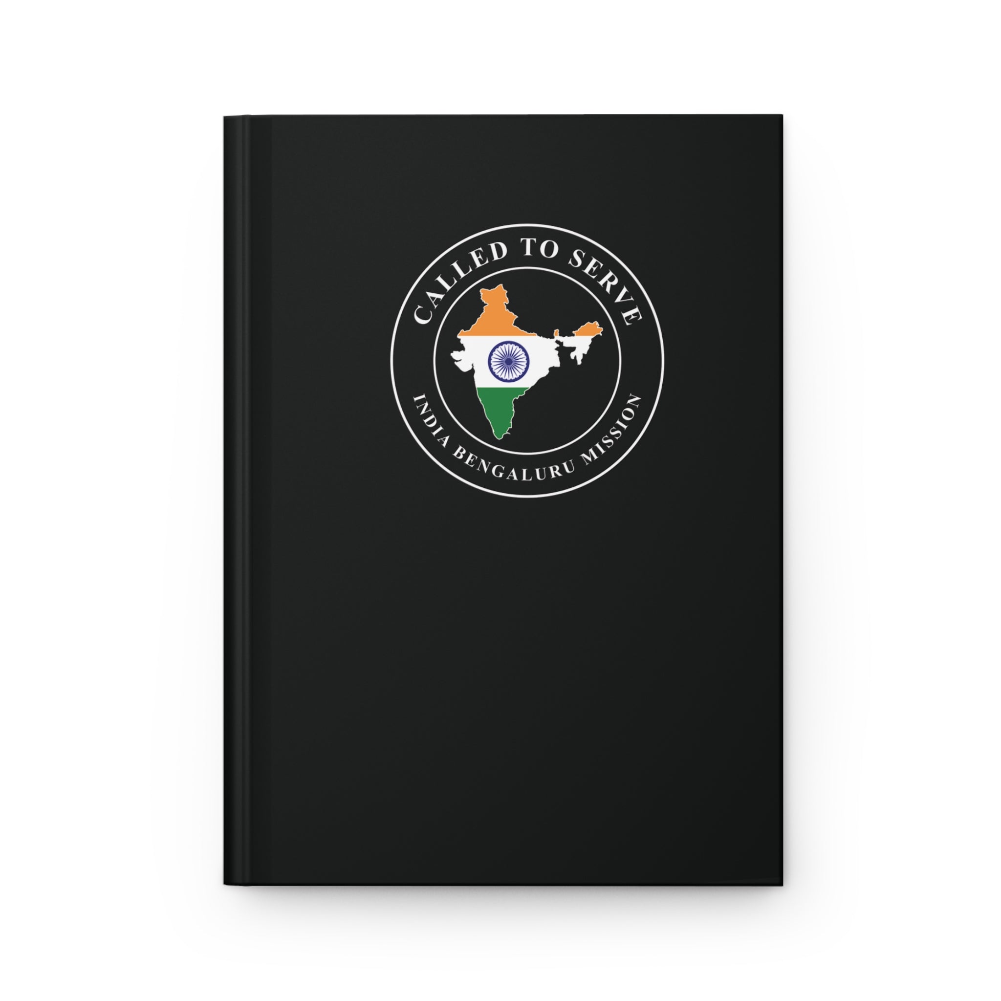 India Bengaluru Mission Flag Map Called to Serve Black Hardcover Journal Matte - Mission Wishlist - LDS Missionary Gift Store