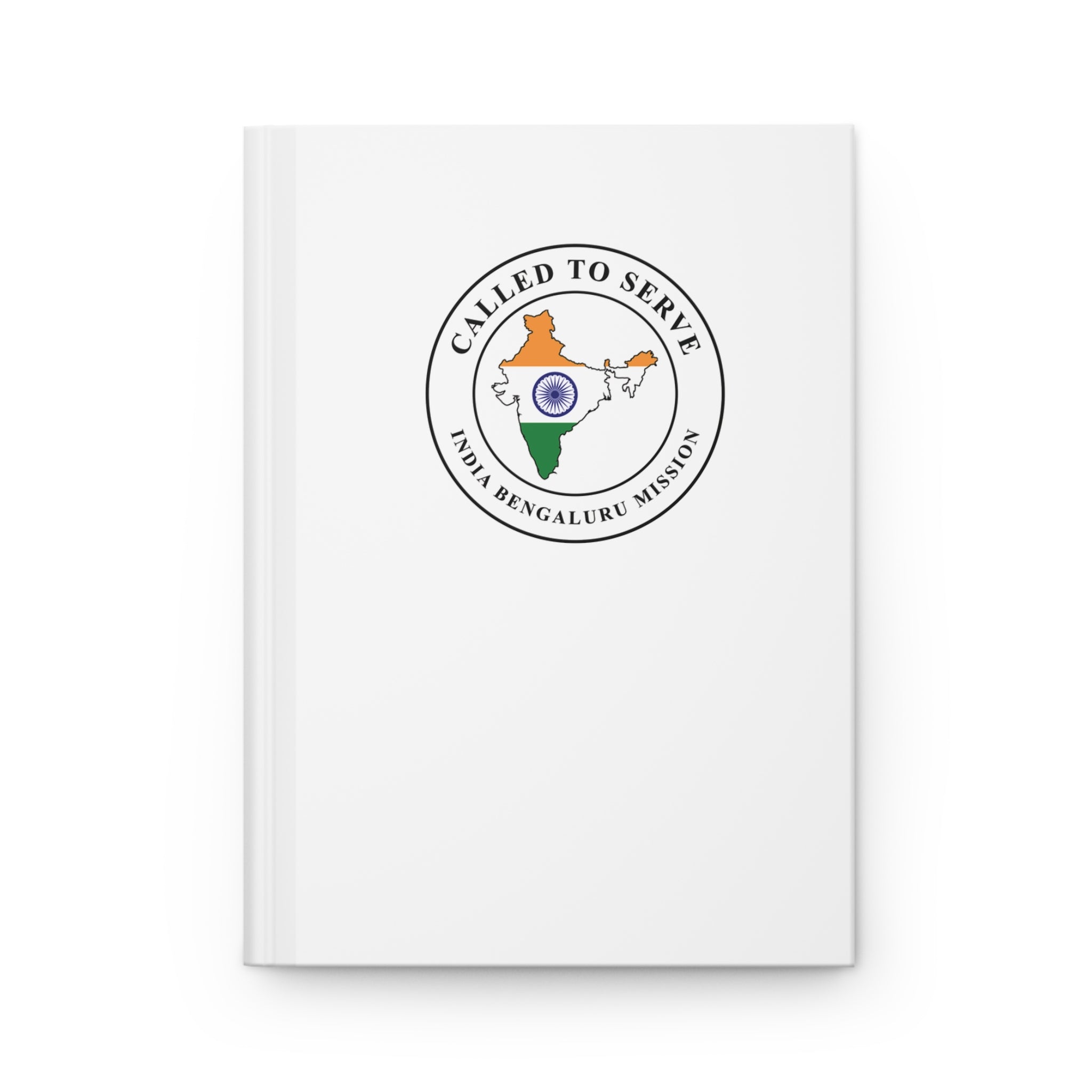 India Bengaluru Mission Flag Map Called to Serve White Hardcover Journal Matte - Latter-Day Saint LDS Missionary Gift - Book of Mormon