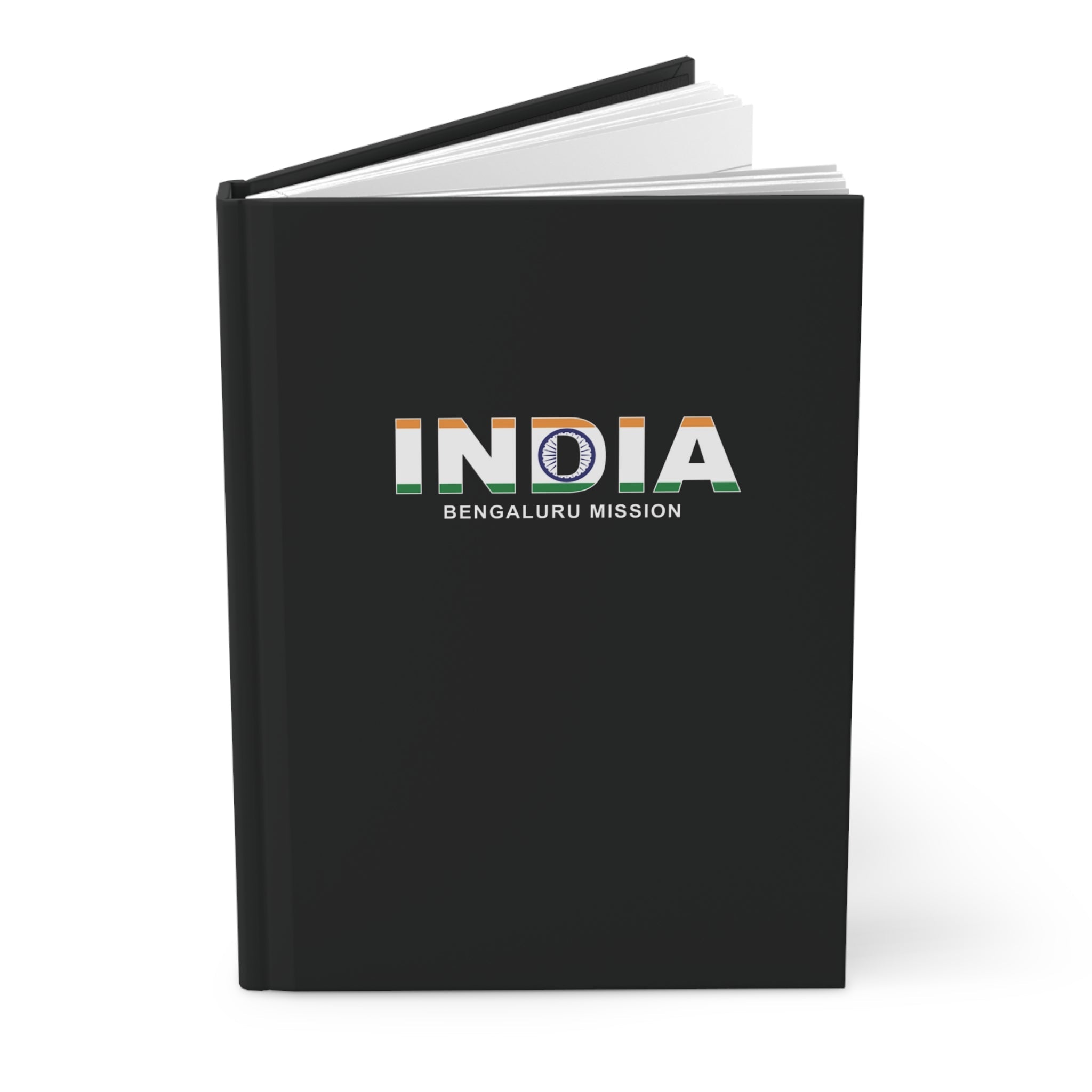 India Bengaluru Mission Flag Title Black Hardcover Journal Matte - Mission Wishlist - LDS Missionary Gift Store