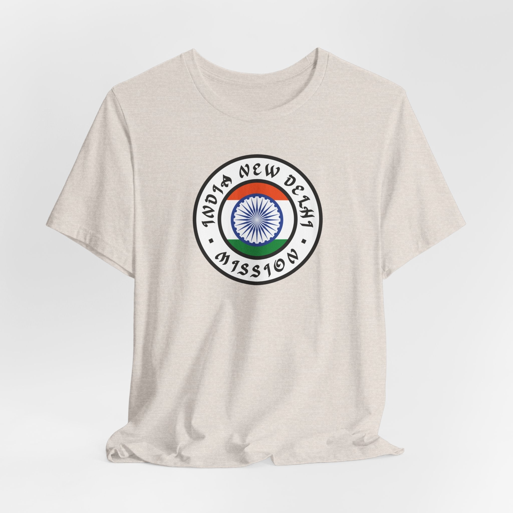 India New Delhi Mission Flag Logo (White Border) T-shirt - Mission Wishlist - LDS Missionary Gift Store