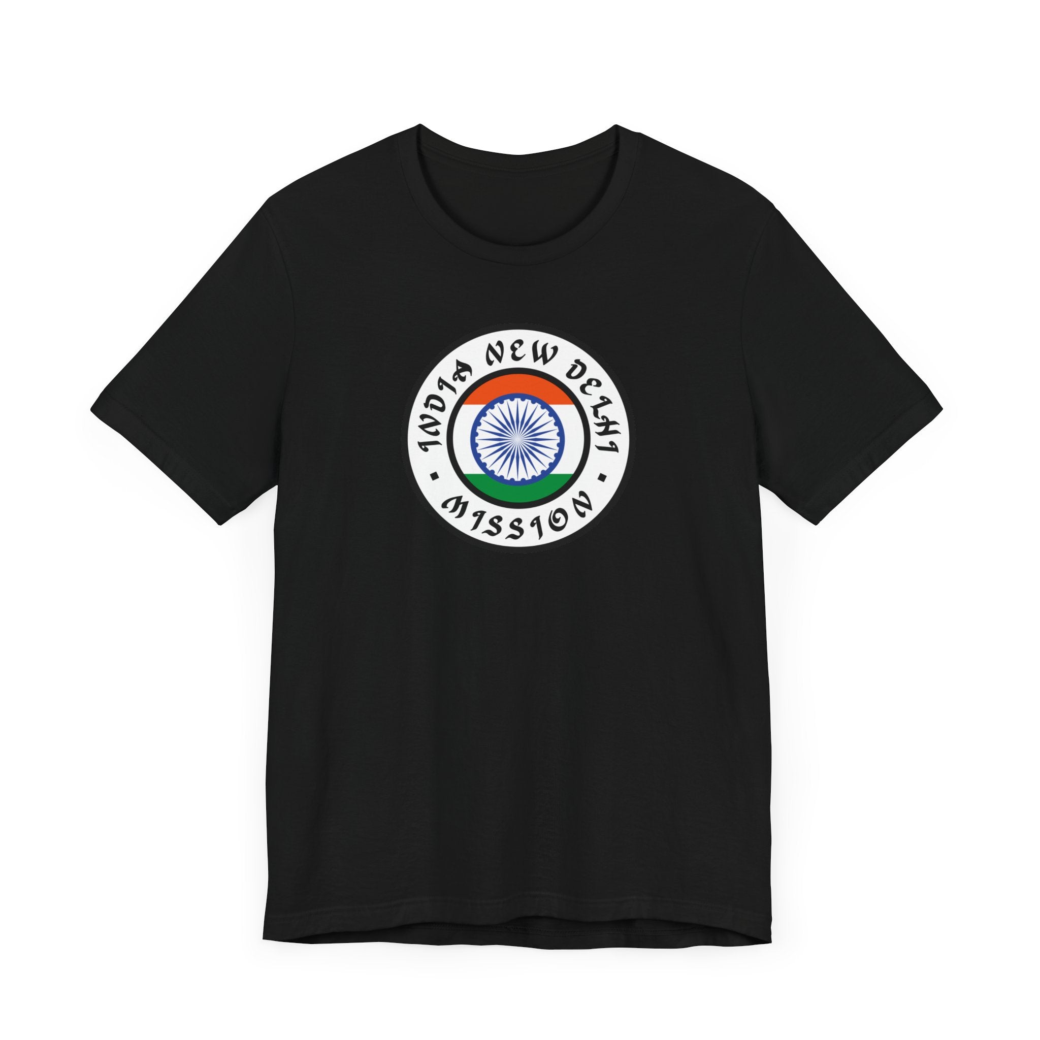 India New Delhi Mission Flag Logo (White Border) T-shirt - Mission Wishlist - LDS Missionary Gift Store