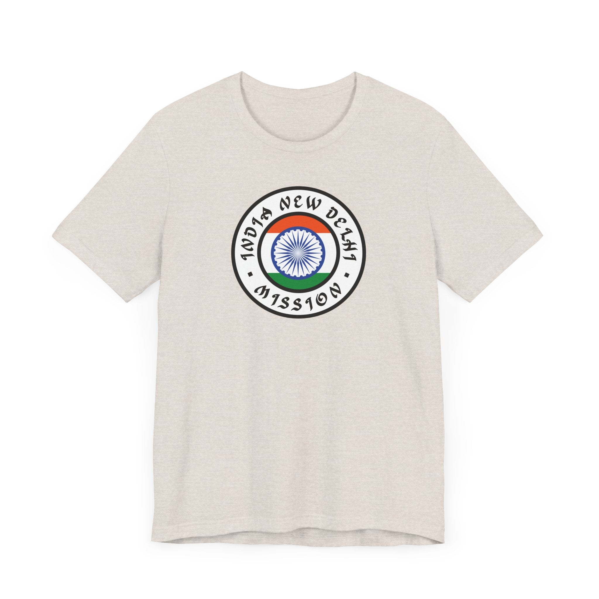 India New Delhi Mission Flag Logo (White Border) T-shirt - Mission Wishlist - LDS Missionary Gift Store