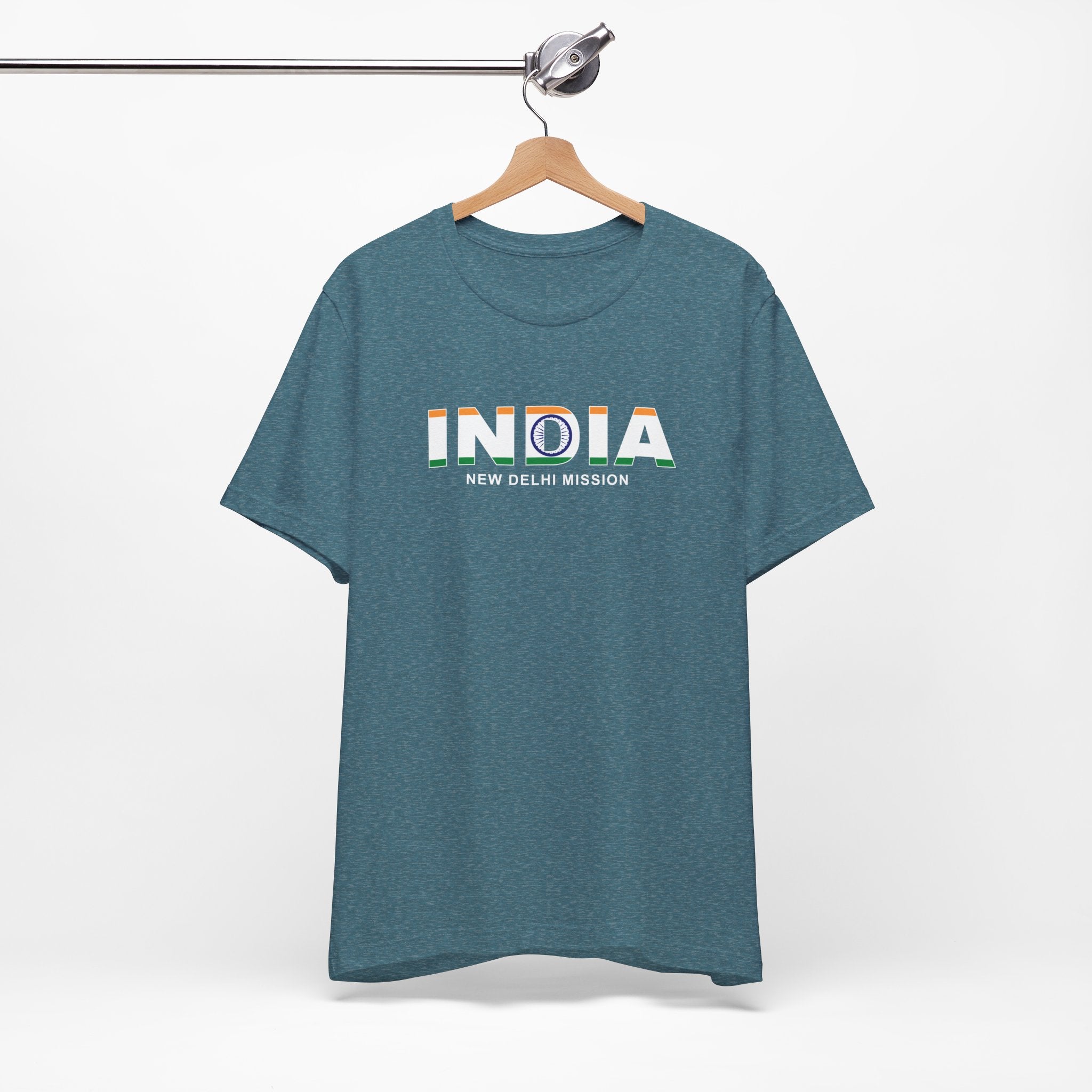 India New Delhi Mission Flag Title T-shirt - Mission Wishlist - LDS Missionary Gift Store