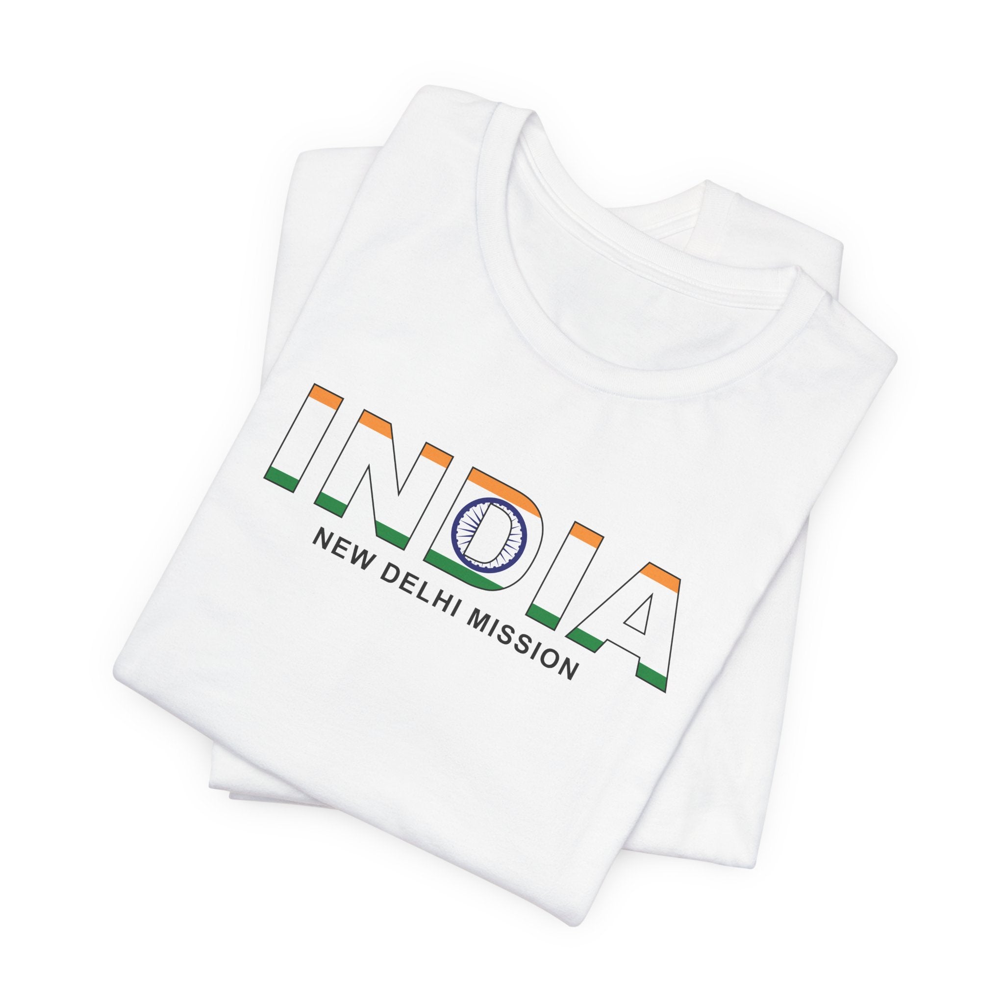 India New Delhi Mission Flag Title T-shirt - Mission Wishlist - LDS Missionary Gift Store