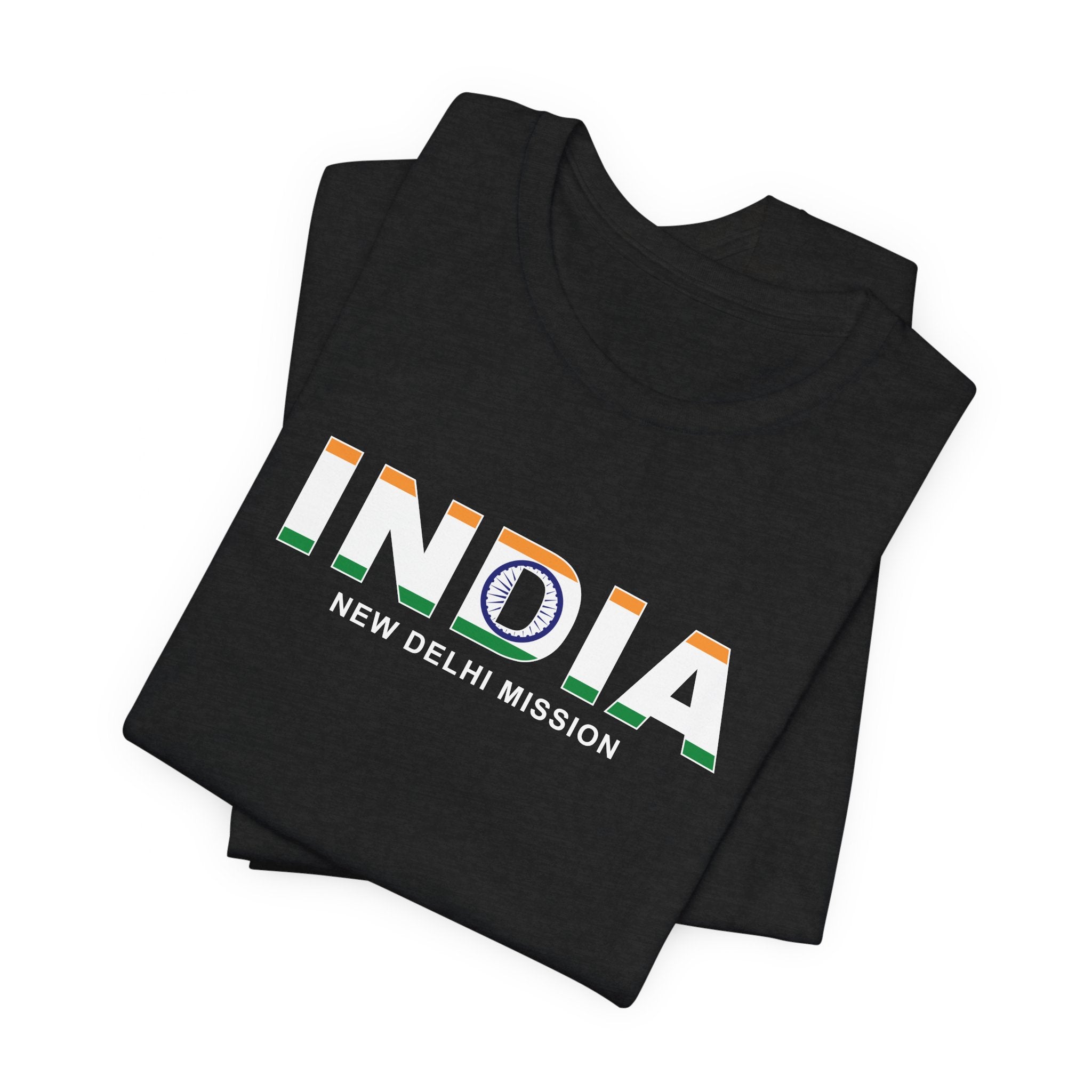India New Delhi Mission Flag Title T-shirt - Mission Wishlist - LDS Missionary Gift Store