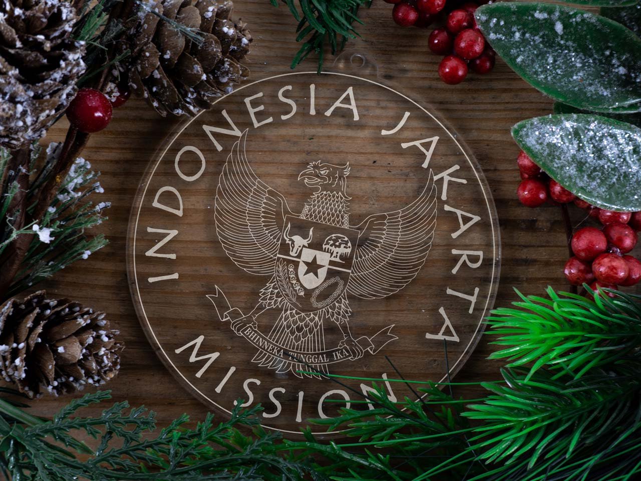 Indonesia Jakarta Mission Christmas Ornament - Latter-Day Saint LDS Missionary Gift - Book of Mormon