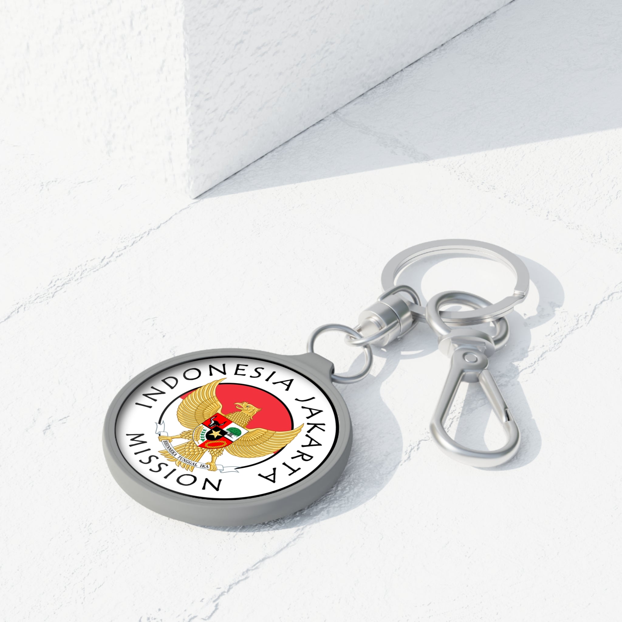Indonesia Jakarta Mission Circle Flag Key Tag - Latter-Day Saint LDS Missionary Gift - Book of Mormon