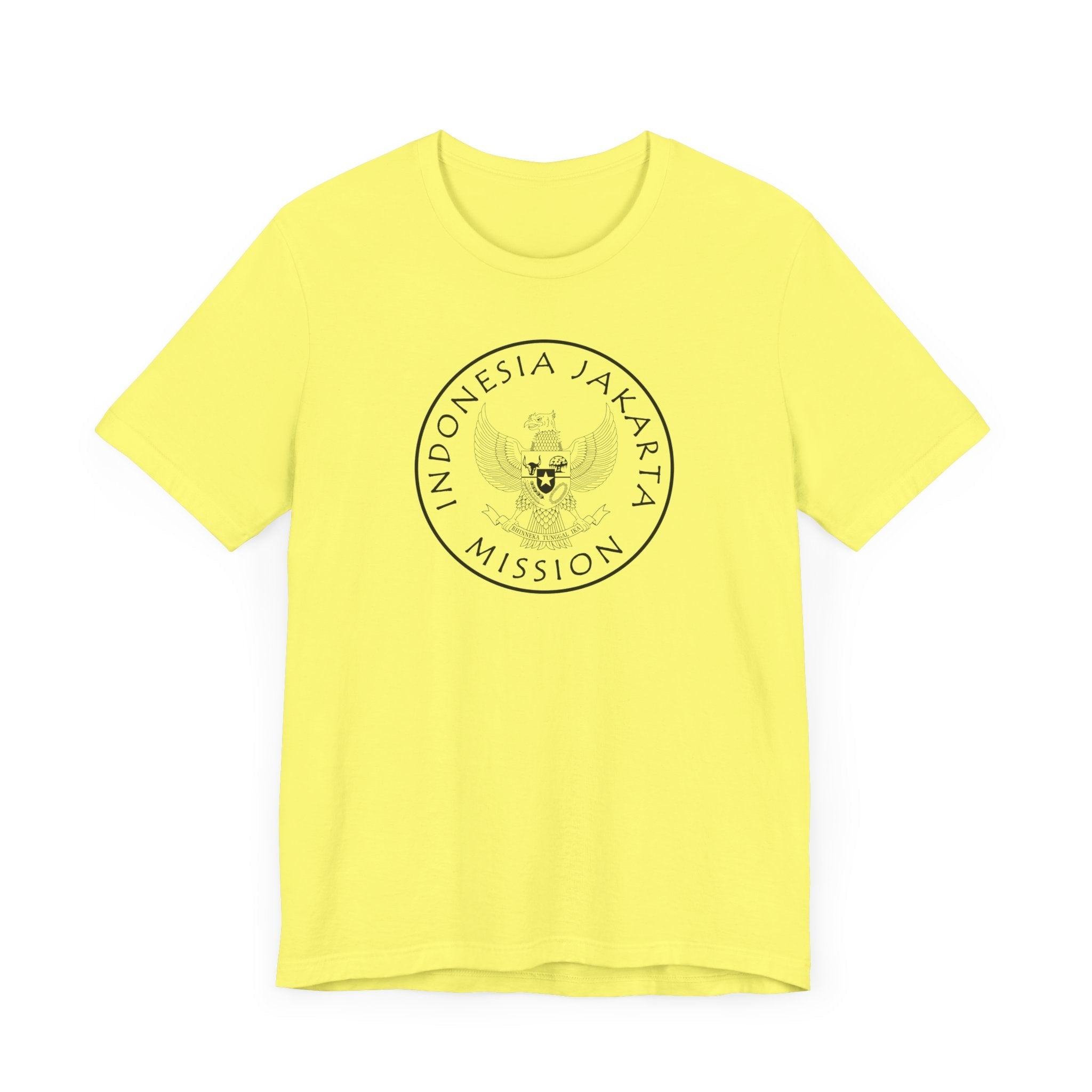 Indonesia Jakarta Mission Circular Monochrome Logo T-Shirt - Mission Wishlist - LDS Missionary Gift Store