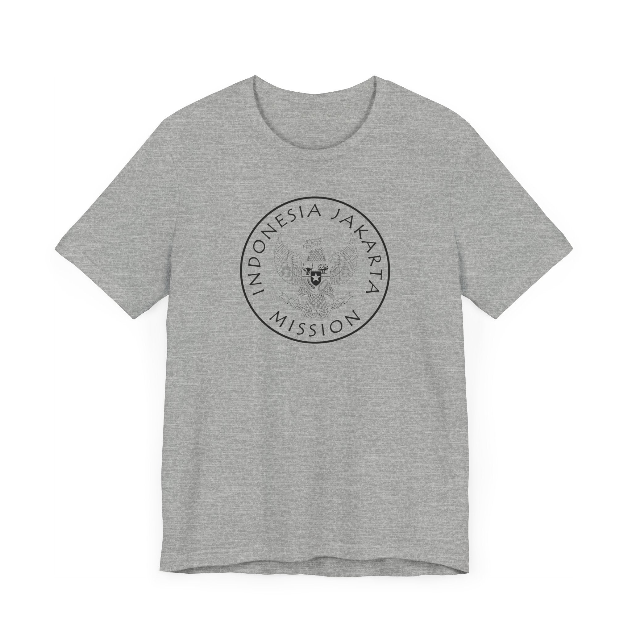Indonesia Jakarta Mission Circular Monochrome Logo T-Shirt - Mission Wishlist - LDS Missionary Gift Store