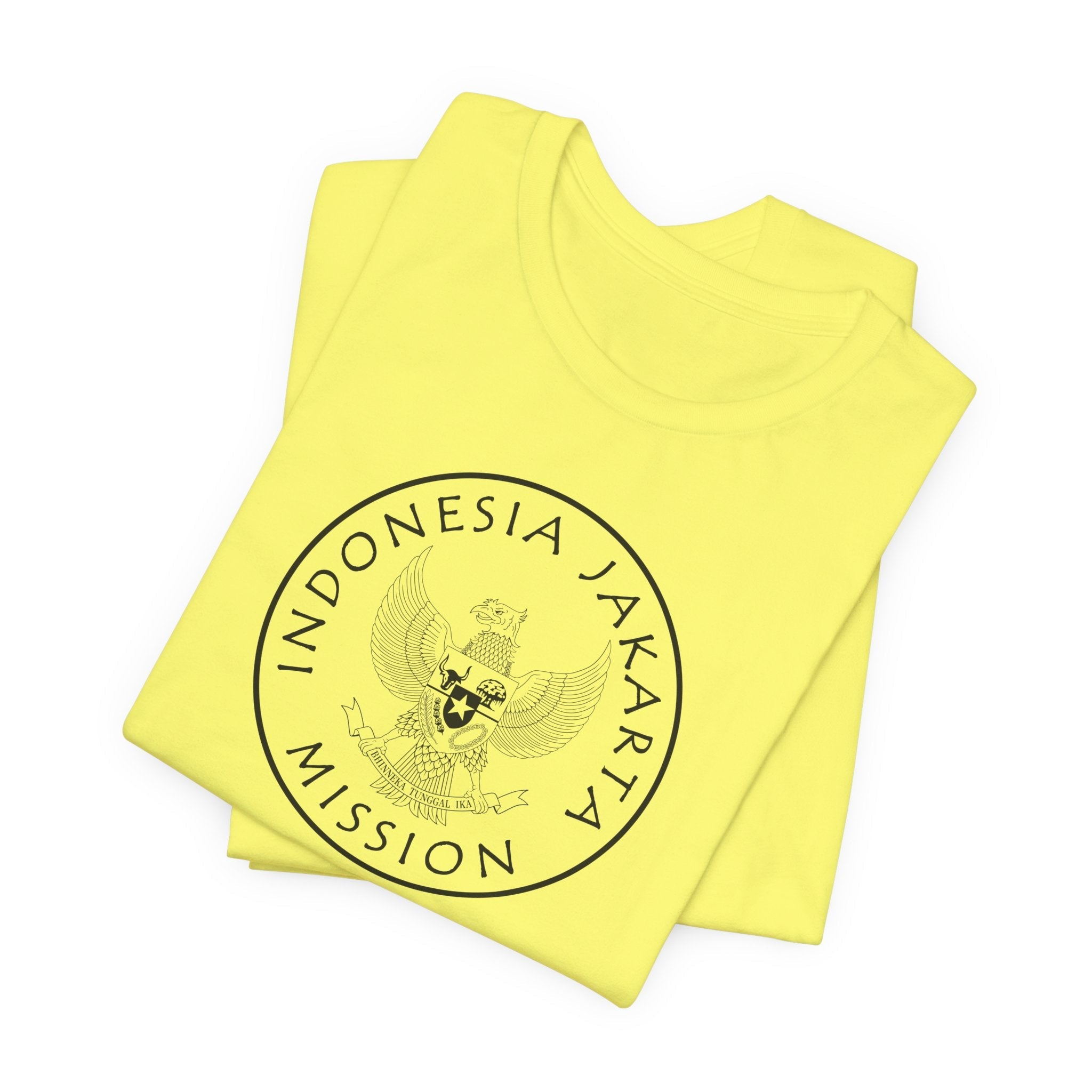 Indonesia Jakarta Mission Circular Monochrome Logo T-Shirt - Mission Wishlist - LDS Missionary Gift Store