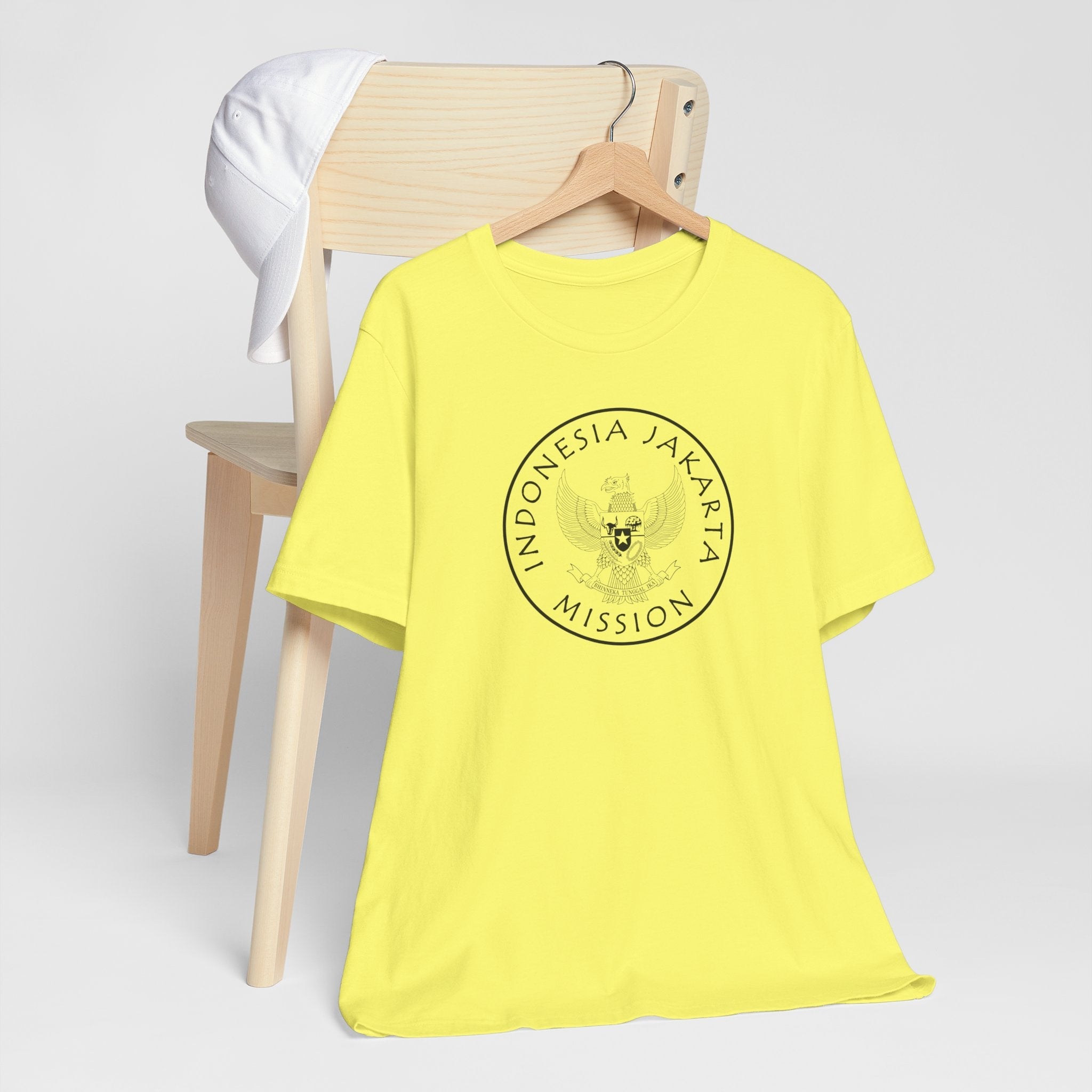 Indonesia Jakarta Mission Circular Monochrome Logo T-Shirt - Mission Wishlist - LDS Missionary Gift Store